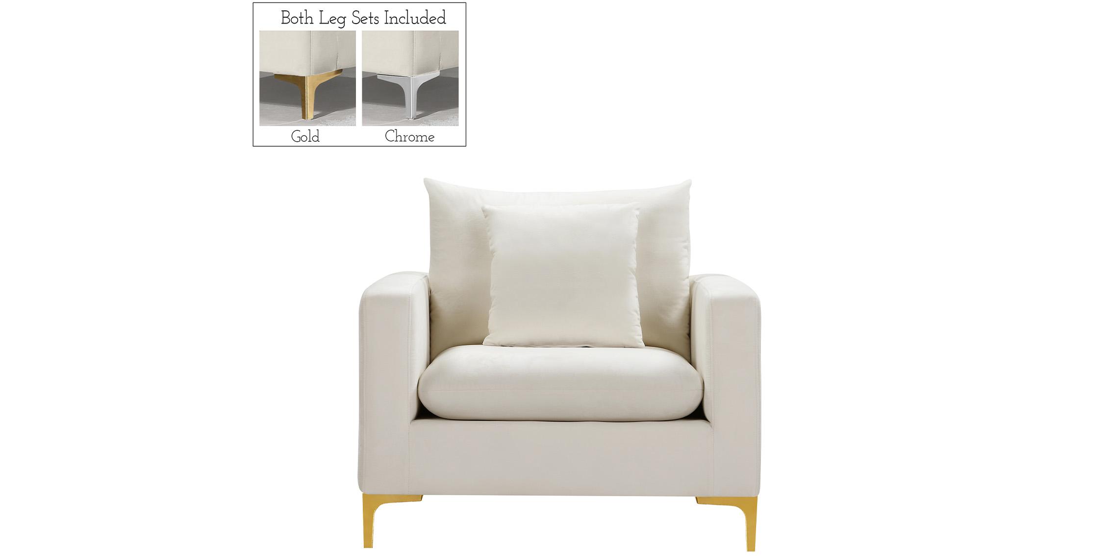 

        
Meridian Furniture Naomi 633Cream-C-Set-2 Arm Chair Set Cream Velvet 704831408249
