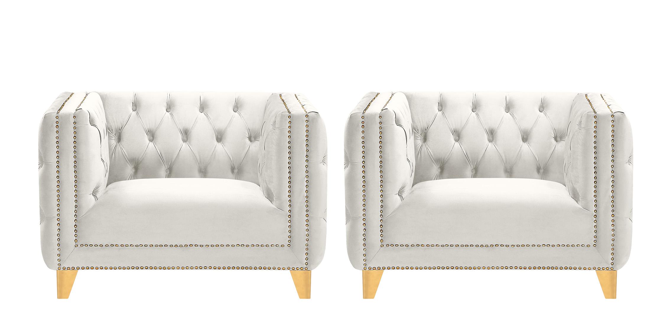 

        
Meridian Furniture MICHELLE 652Cream-C-Set-2 Arm Chair Set Cream Velvet 753359804378
