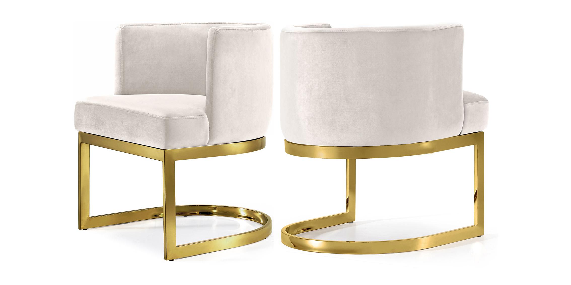 

    
Glam Cream Velvet Chair Set 2Pcs 718Cream-C Gianna Meridian Contemporary Modern
