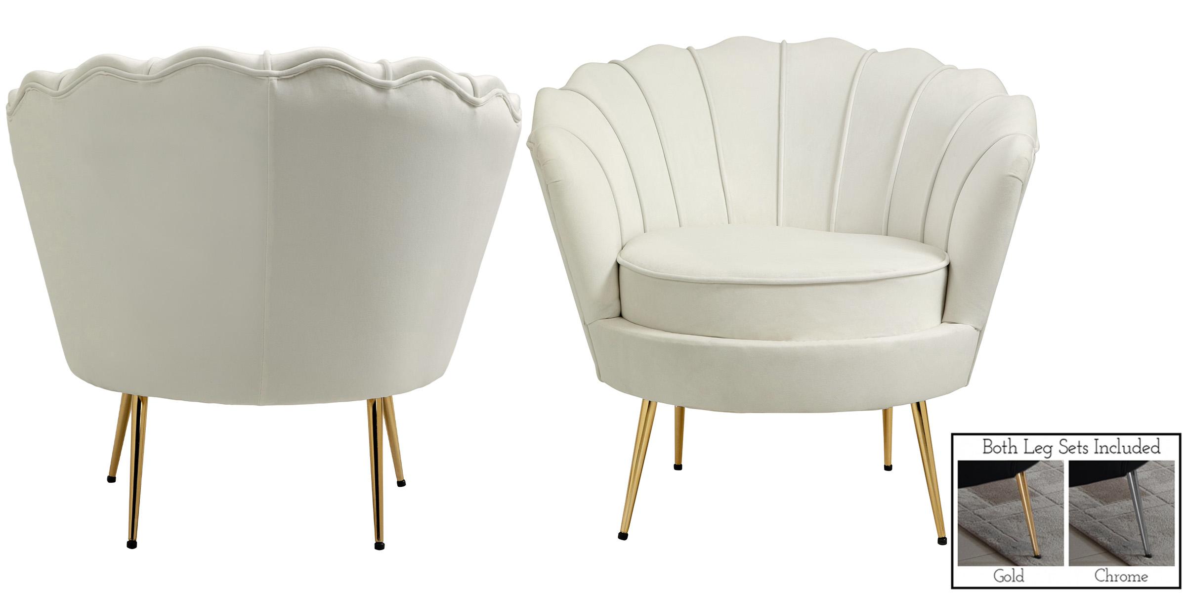 

        
Meridian Furniture GARDENIA 684Cream Arm Chair Cream Velvet 094308257167
