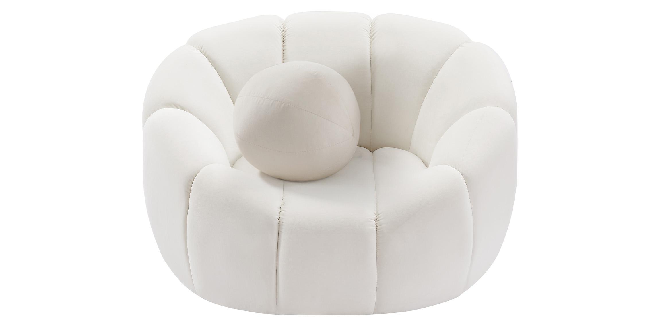 Contemporary, Modern Arm Chairs ELIJAH 613Cream 613Cream-C in Cream Velvet