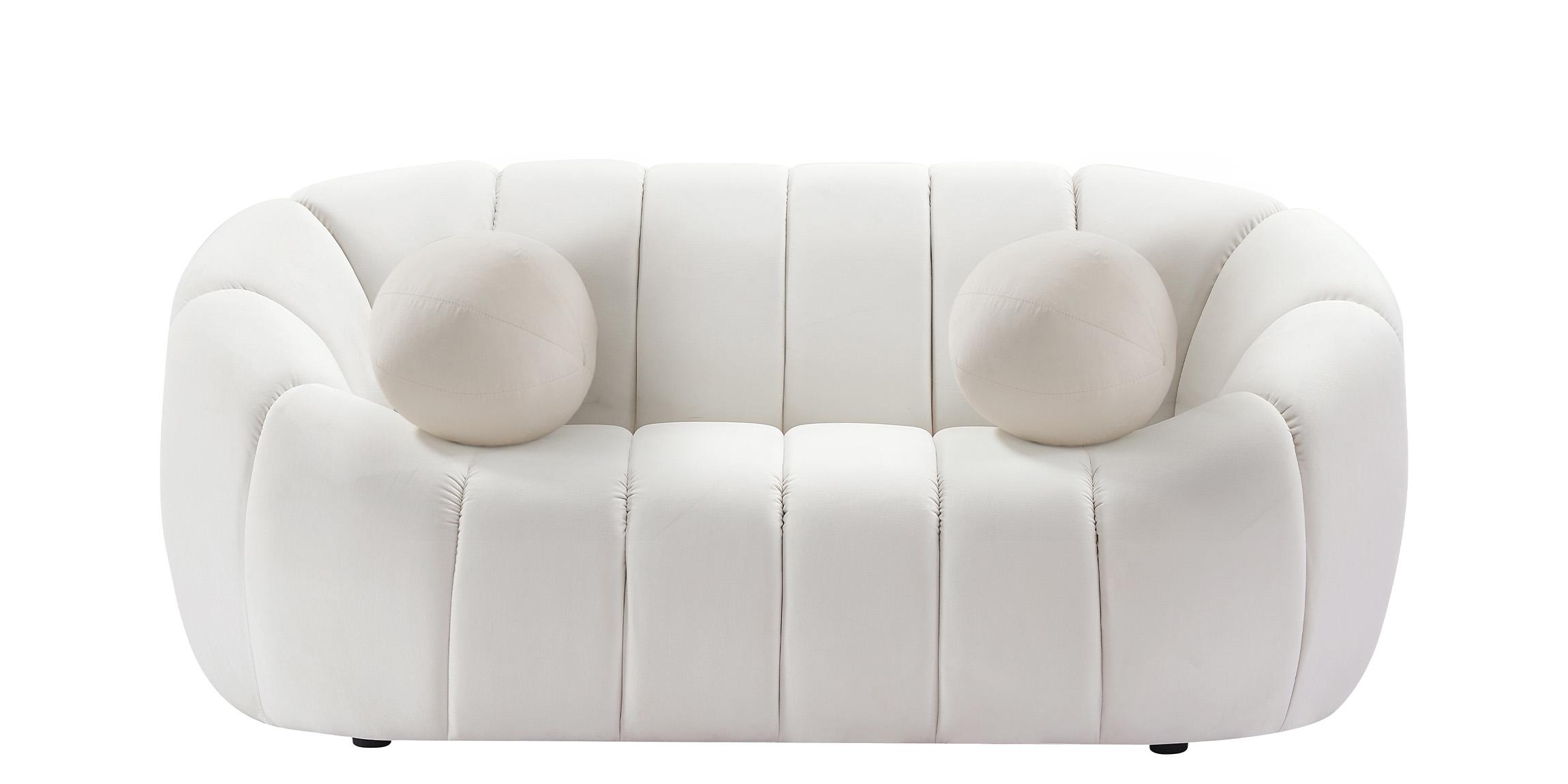 

    
 Shop  Glam CREAM Velvet Channel Tufted Sofa Set 2Pcs ELIJAH 613Cream-S Meridian Modern
