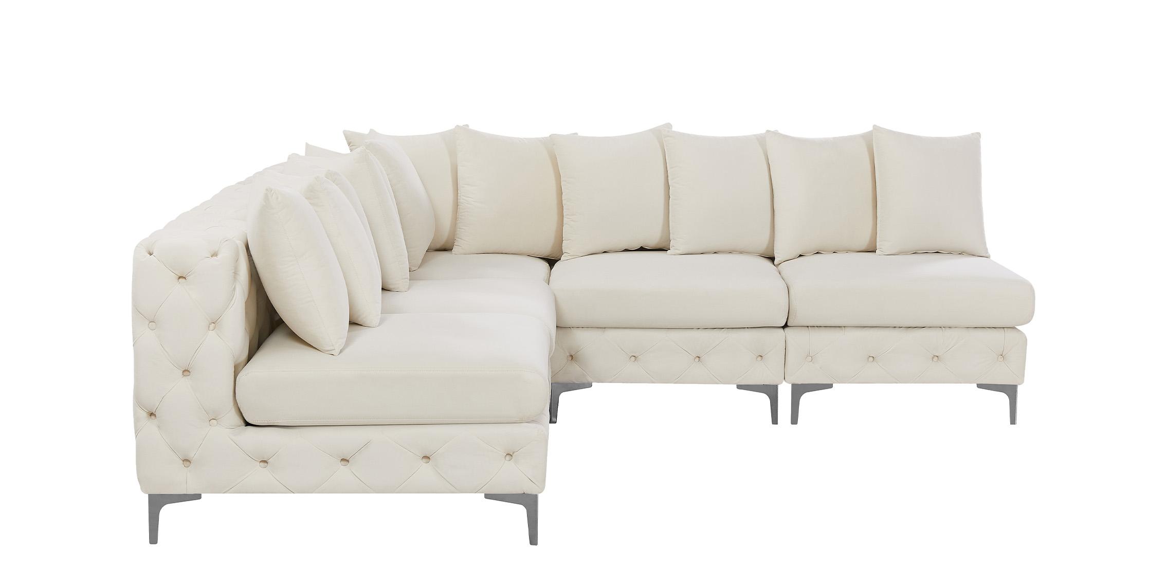 

        
Meridian Furniture TREMBLAY 686Cream-Sec5B Modular Sectional Sofa Cream Velvet 94308269641
