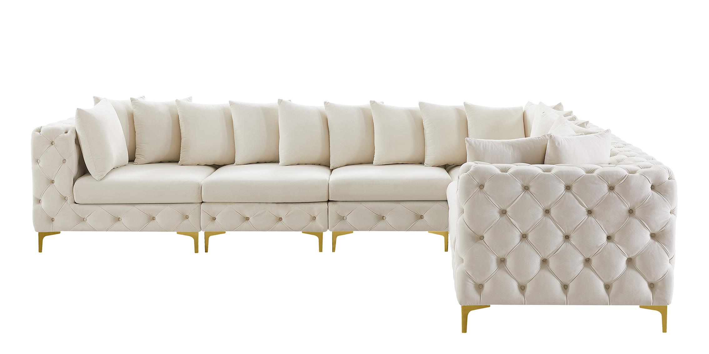 

        
Meridian Furniture TREMBLAY 686Cream-Sec6A Modular Sectional Sofa Cream Velvet 94308269726
