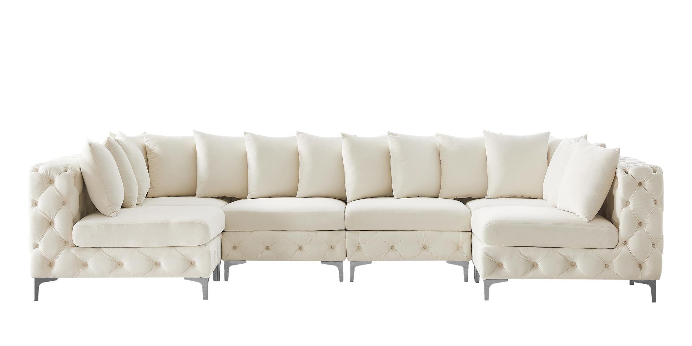 

        
Meridian Furniture TREMBLAY 686Cream-Sec6B Modular Sectional Sofa Cream Velvet 94308269764

