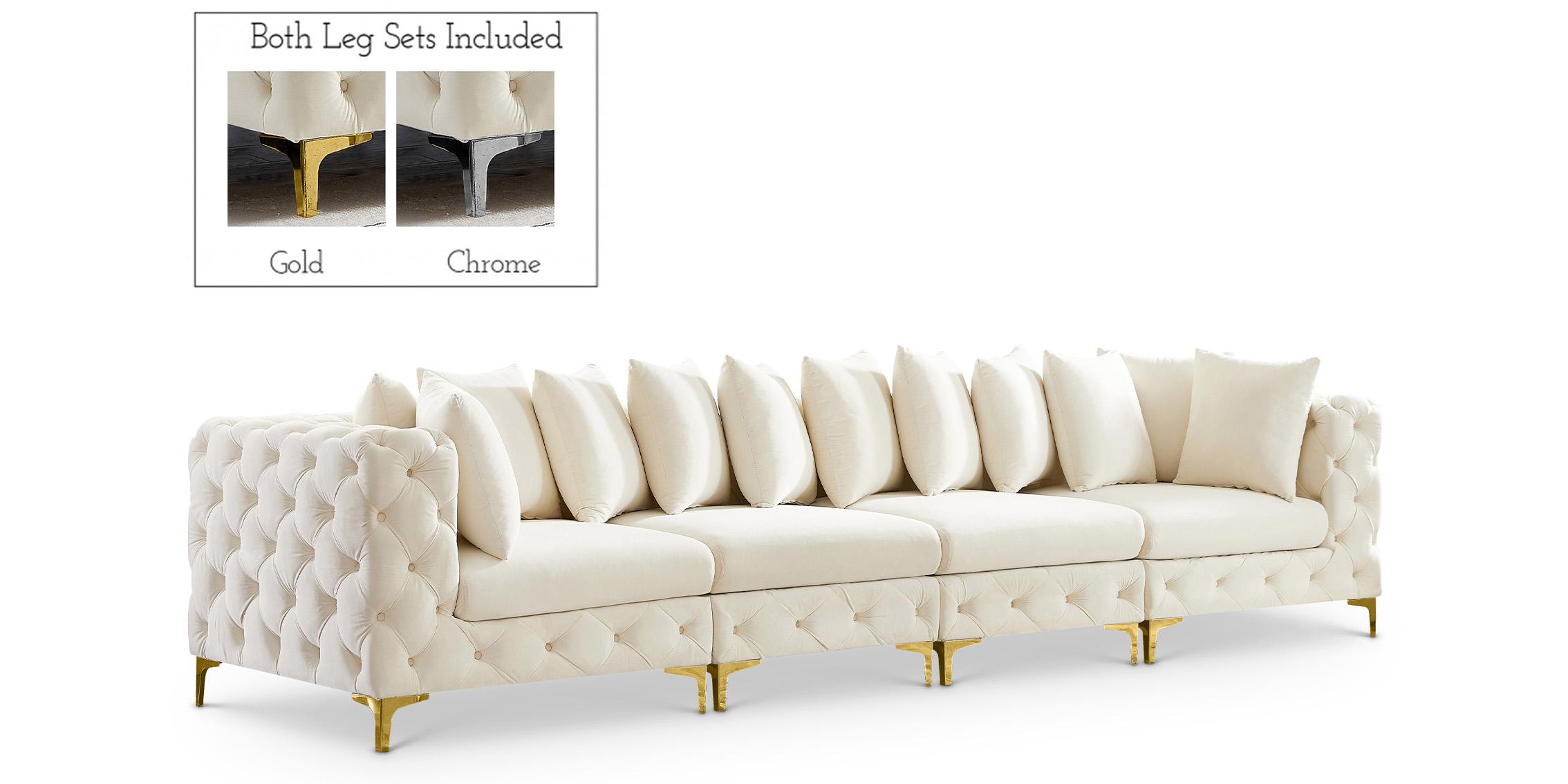 

    
Glam Cream Velvet Modular Sofa TREMBLAY 686Cream-S138 Meridian Modern
