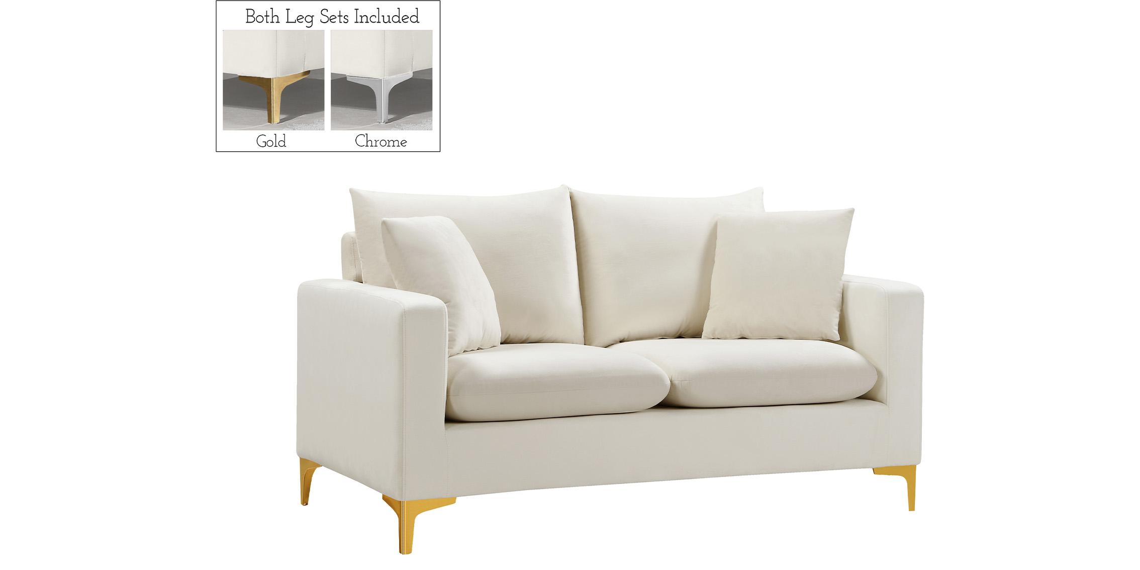 

        
Meridian Furniture Naomi 633Cream-S-Set-2 Sofa Set Cream Velvet 704831408225
