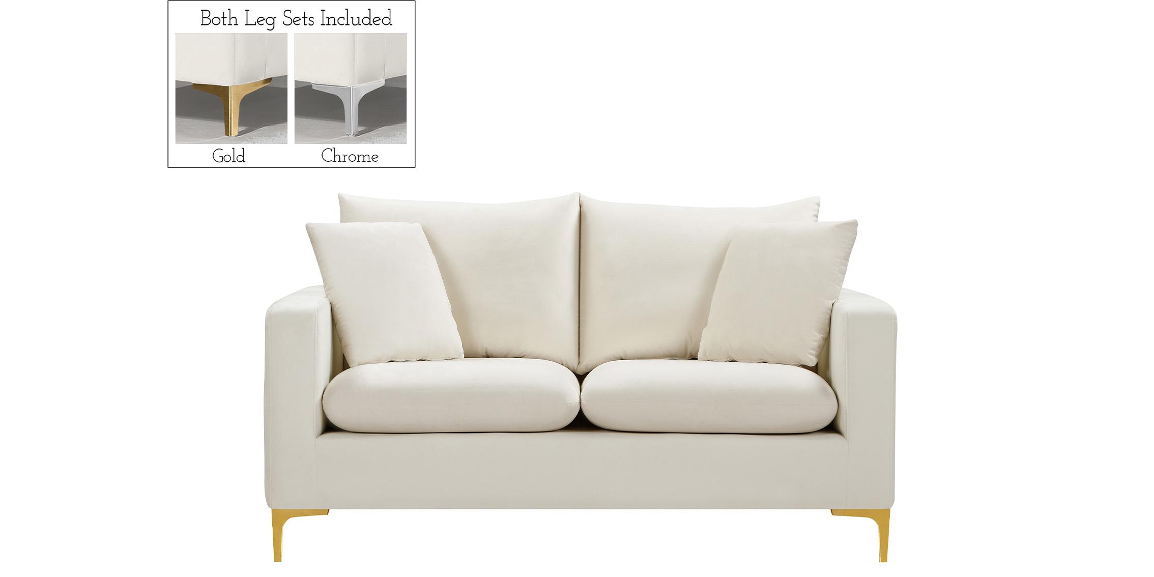 

        
704831408225Glam Cream Velvet Sofa Set 3Pcs 633Cream-S Naomi Meridian Modern Contemporary
