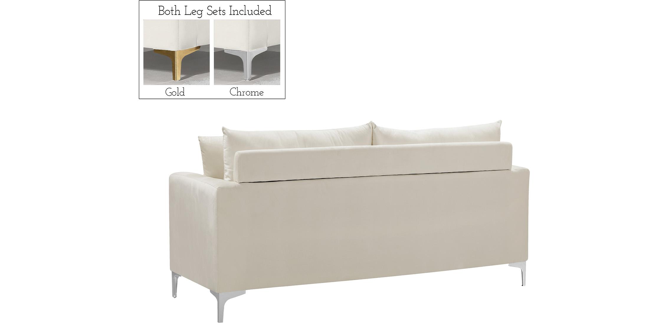 

    
 Photo  Glam Cream Velvet Sofa Set 3Pcs 633Cream-S Naomi Meridian Modern Contemporary
