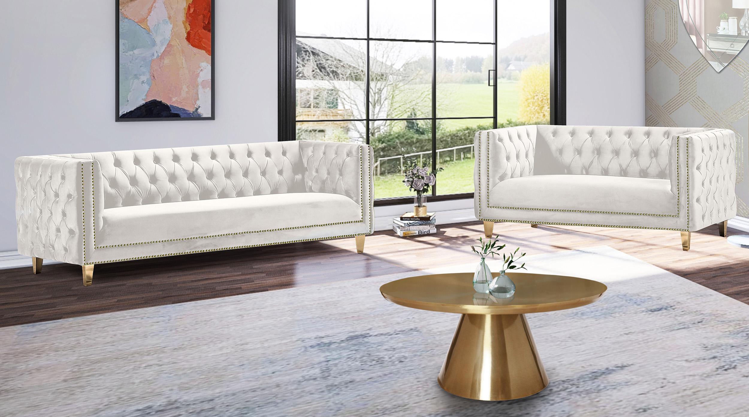 

        
753359804354Glam Cream Velvet Sofa MICHELLE 652Cream-S Meridian Contemporary Modern
