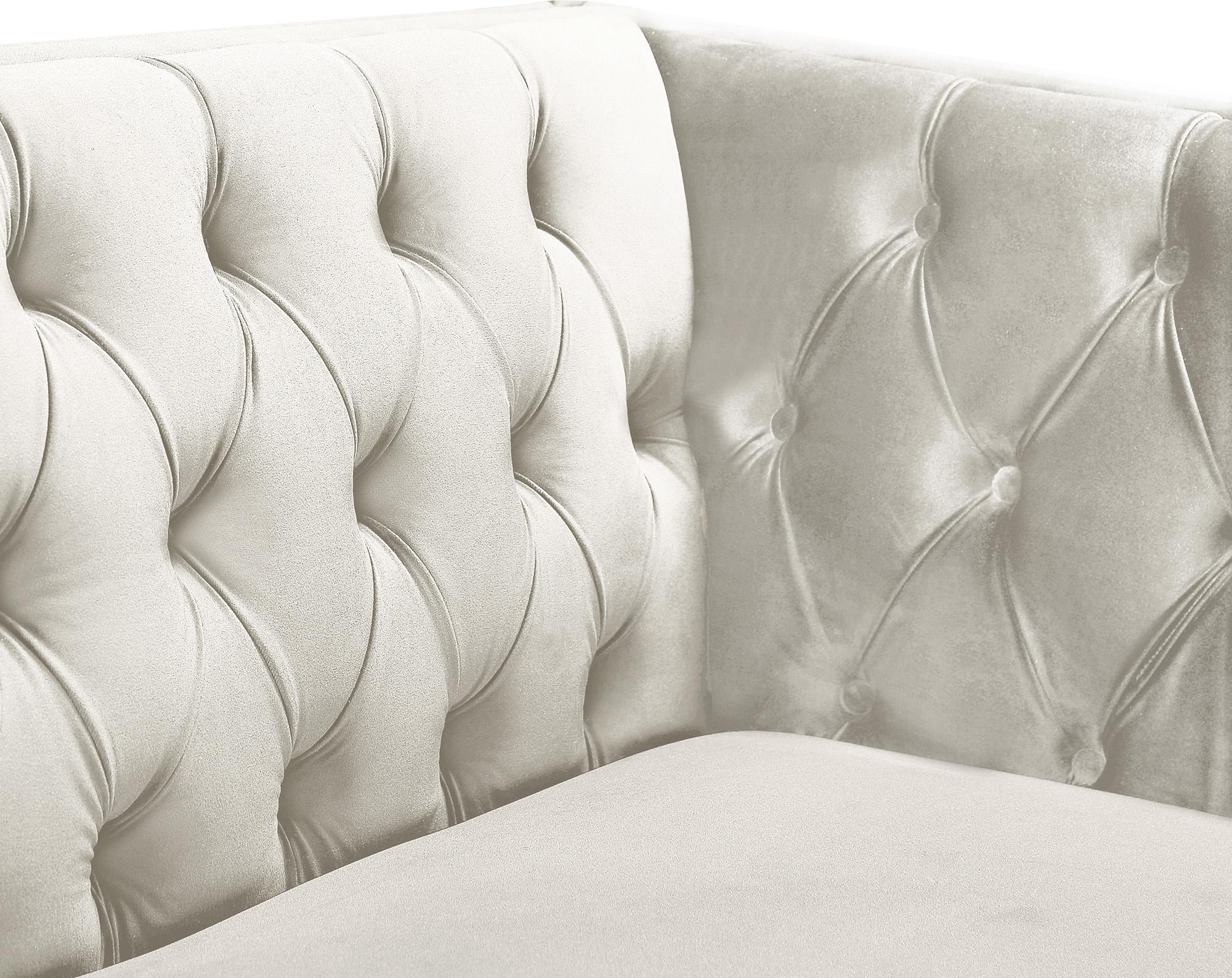 

    
652Cream-S-Set-2 Glam Cream Velvet Sofa Set 2Pcs MICHELLE 652Cream Meridian Contemporary Modern

