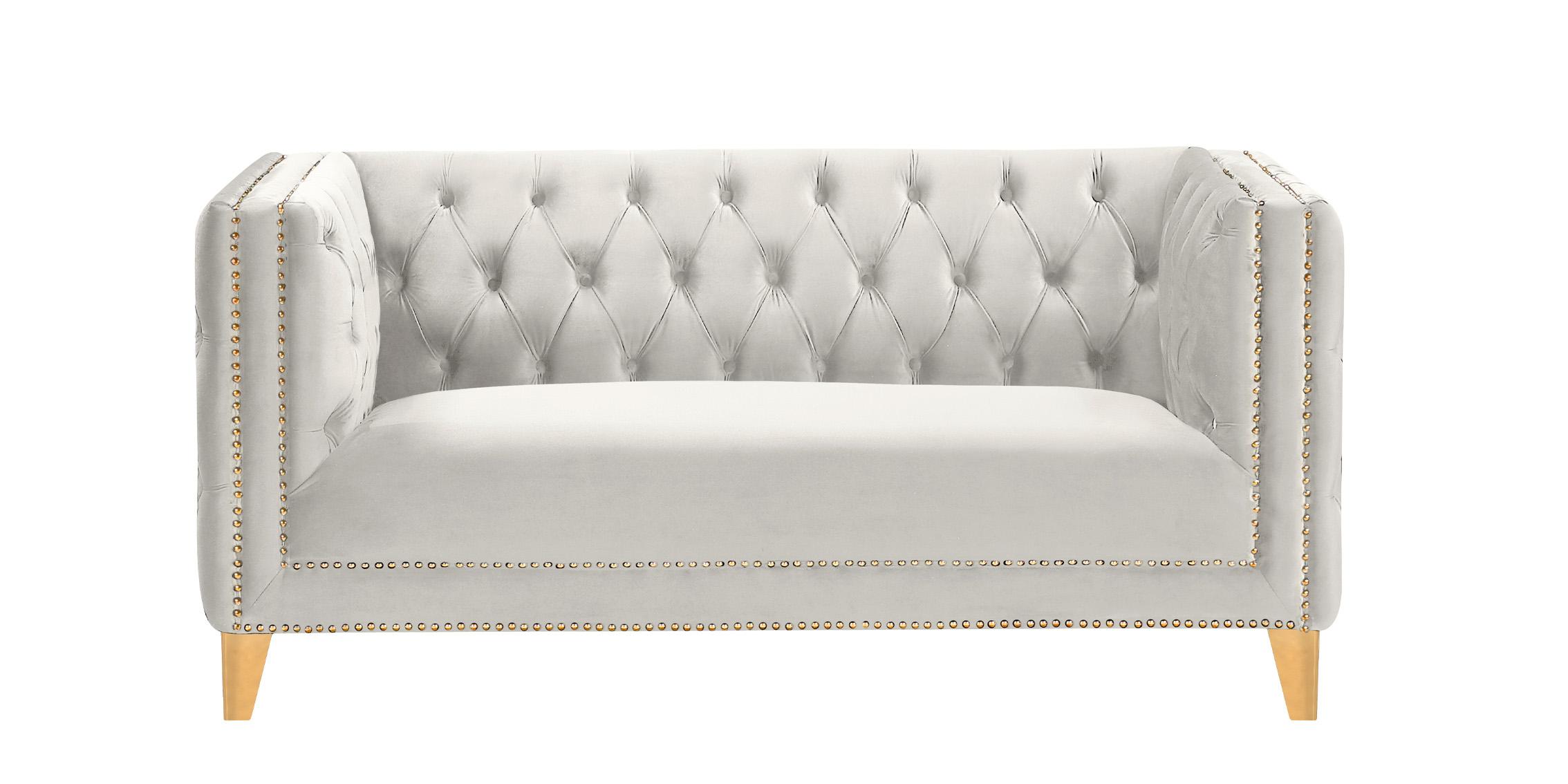 

    
652Cream-S-Set-3 Glam Cream Velvet Sofa Set 3Pcs MICHELLE 652Cream Meridian Contemporary Modern
