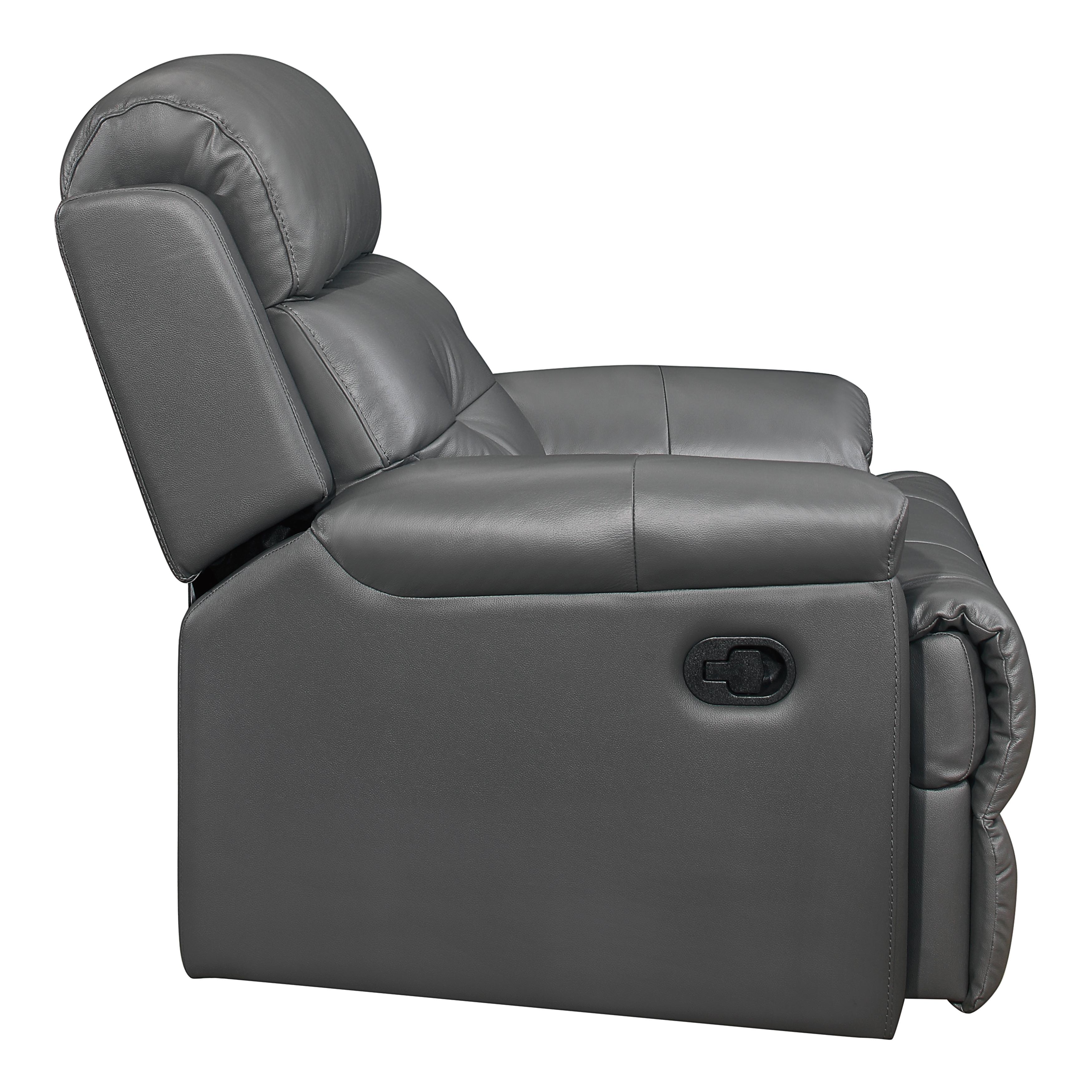 

                    
Homelegance 9529DGY-1 Lambent Reclining Chair Dark Gray Leather Purchase 
