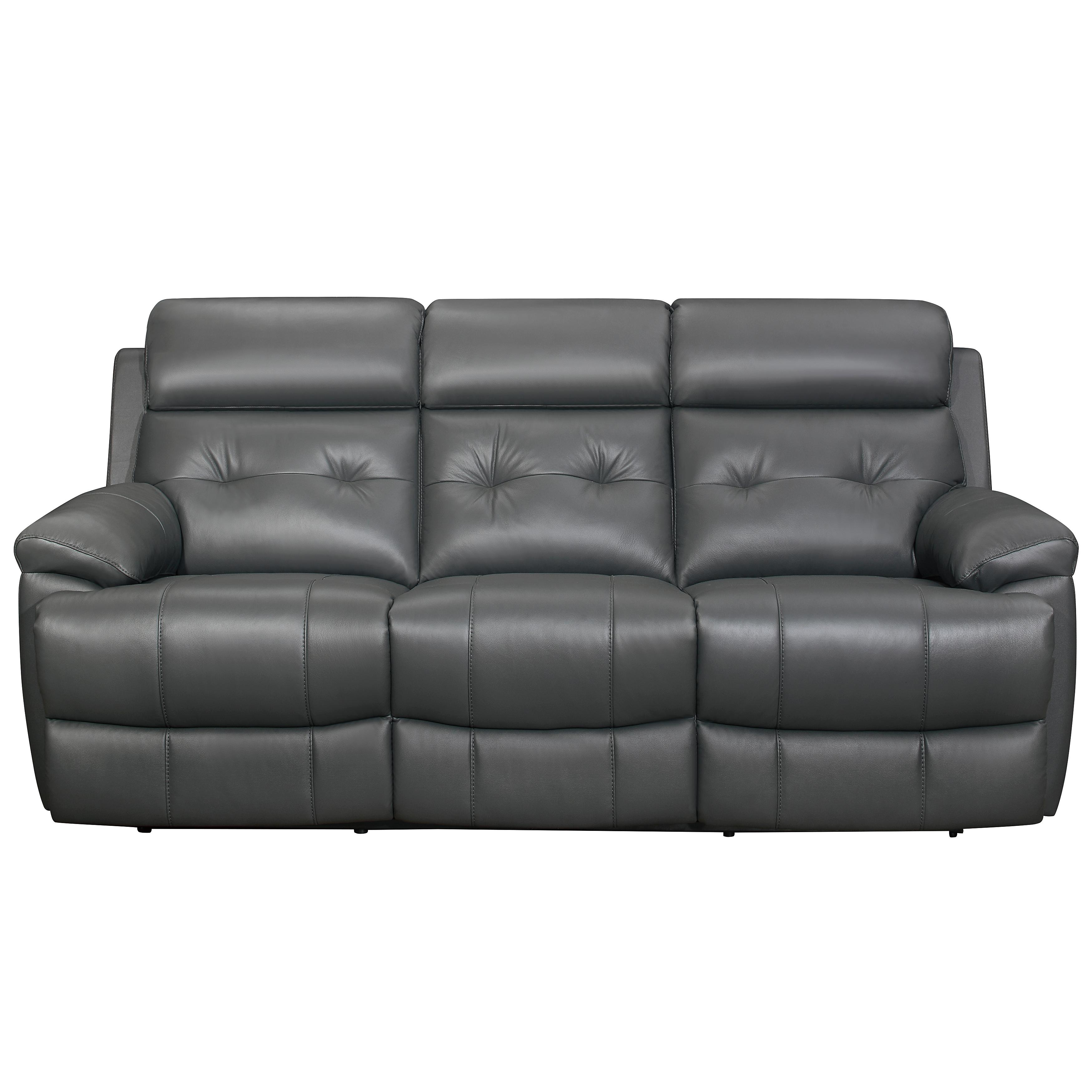 

    
Glam Dark Gray Leather Reclining Sofa Set 2pcs Homelegance 9529DGY Lambent
