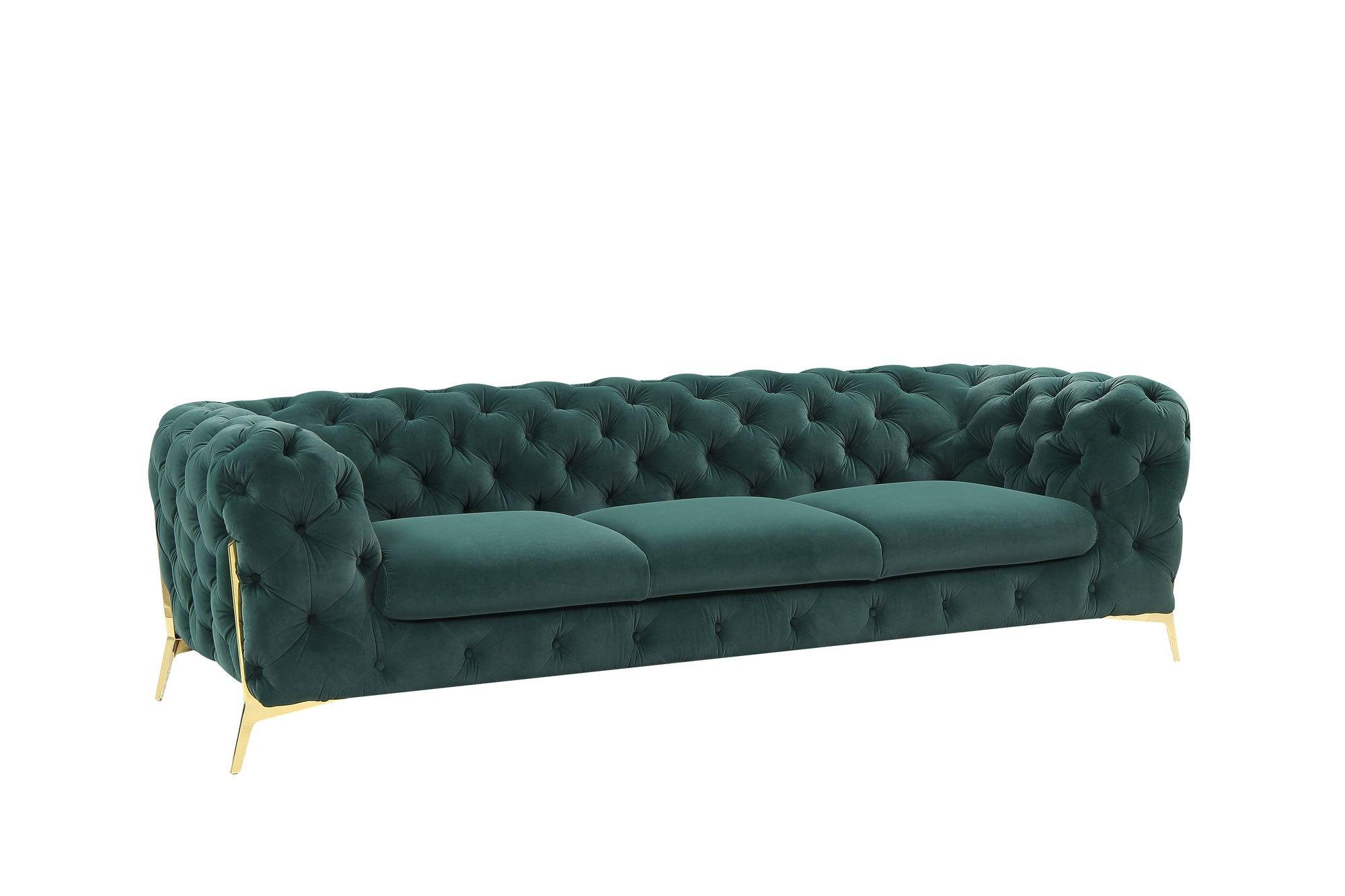 

    
Glam Emerald Velvet Tufted Sofa Divani Casa Quincey VIG Contemporary Modern
