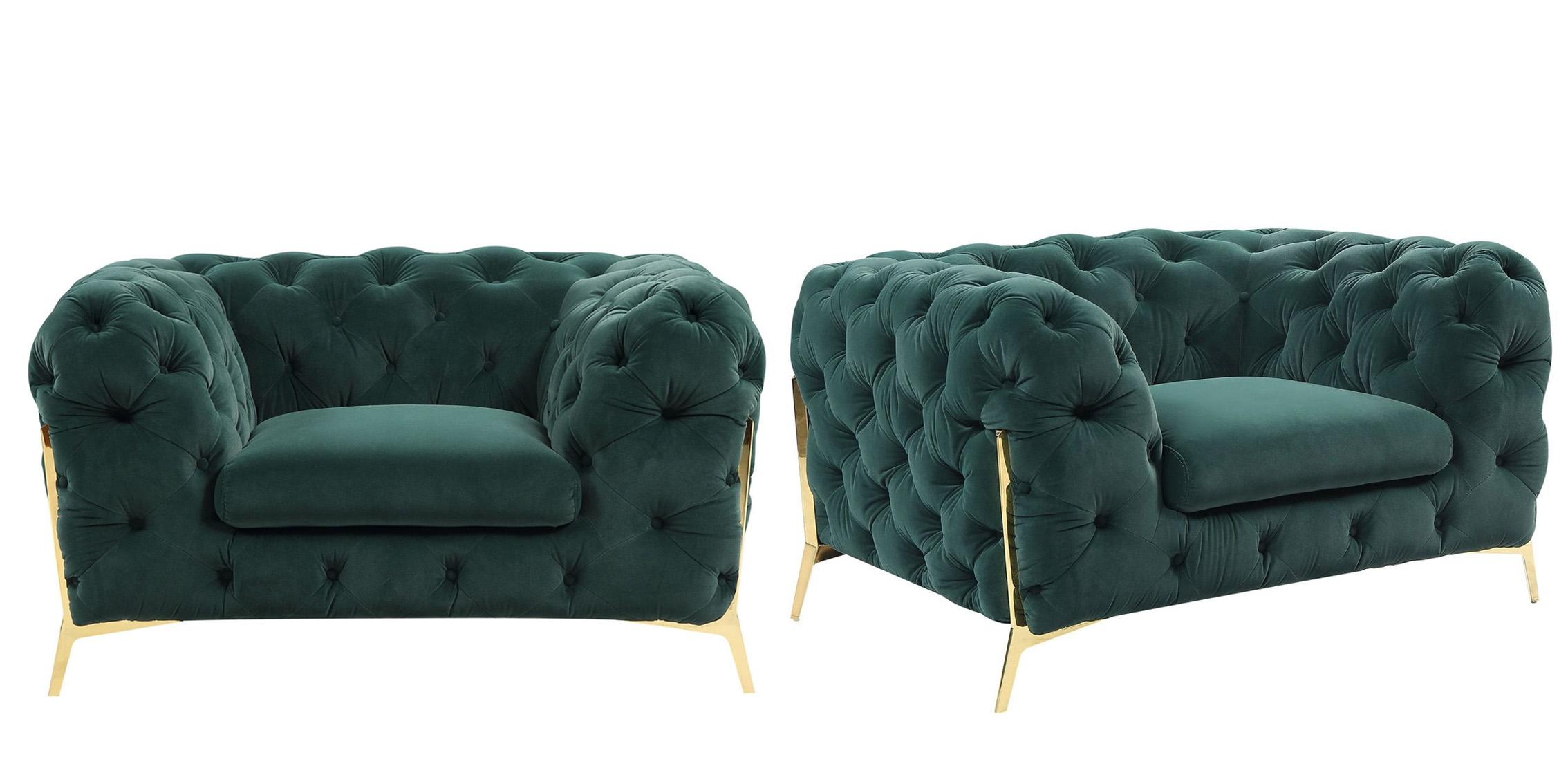 

    
 Photo  Glam Emerald Velvet Tufted Sofa Set 3P Divani Casa Quincey VIG Contemporary
