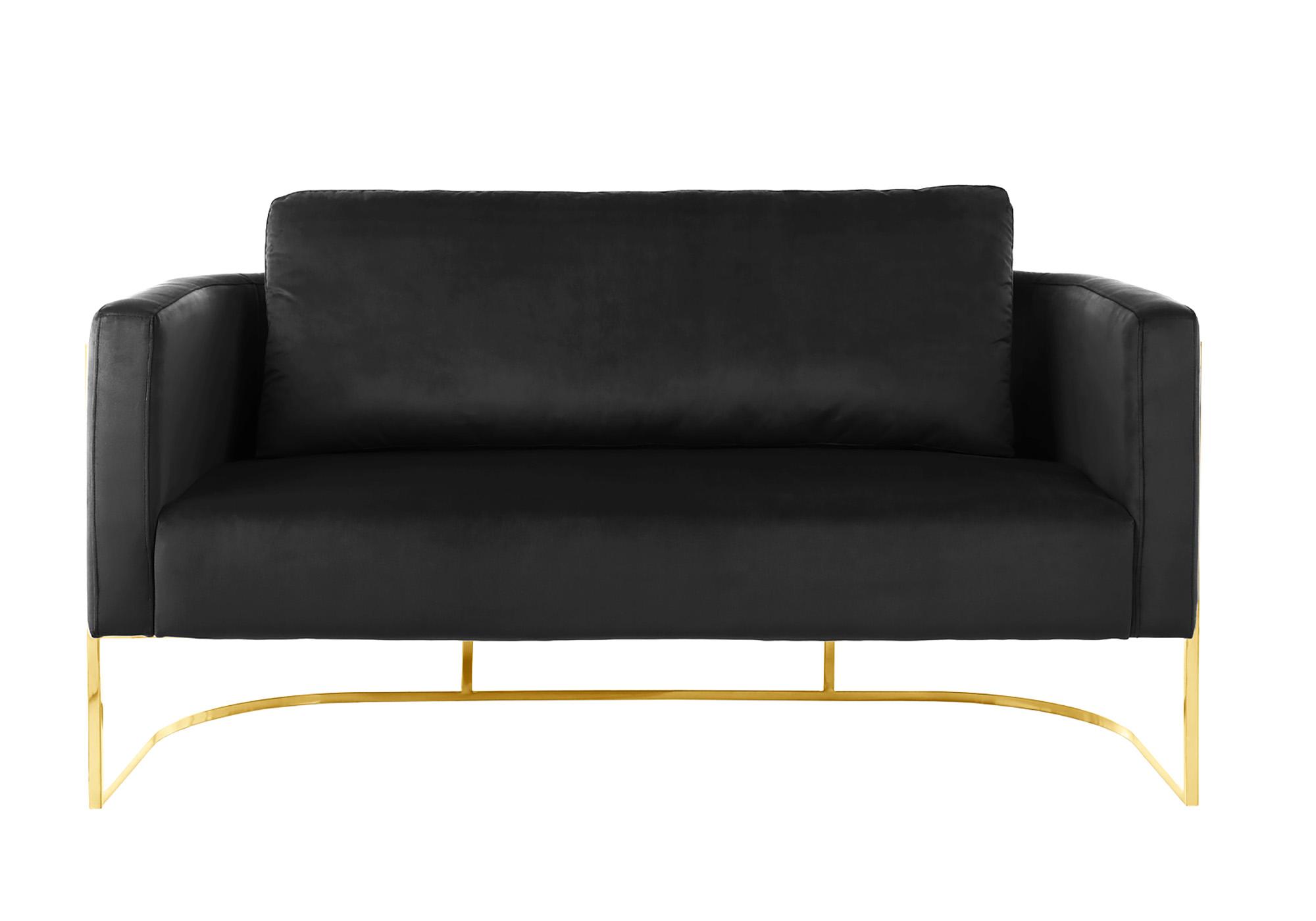 

    
 Shop  Glam Gold & Black Velvet Sofa Set 3Pcs CASA 692Black-S Meridian Contemporary
