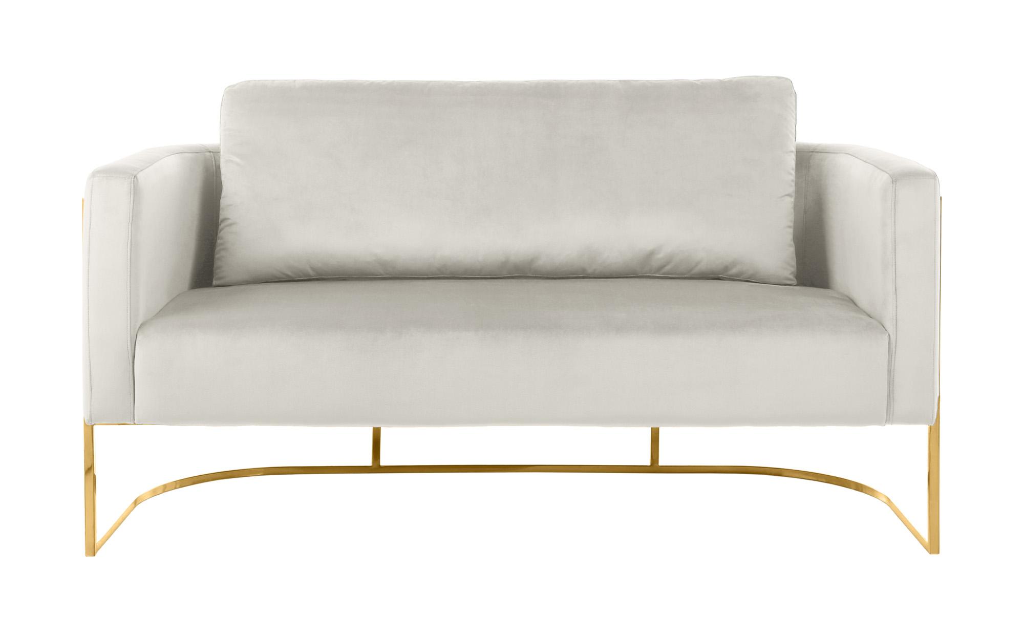 

    
 Shop  Glam Gold & Cream Velvet Sofa Set 3Pcs CASA 692Cream-S Meridian Contemporary
