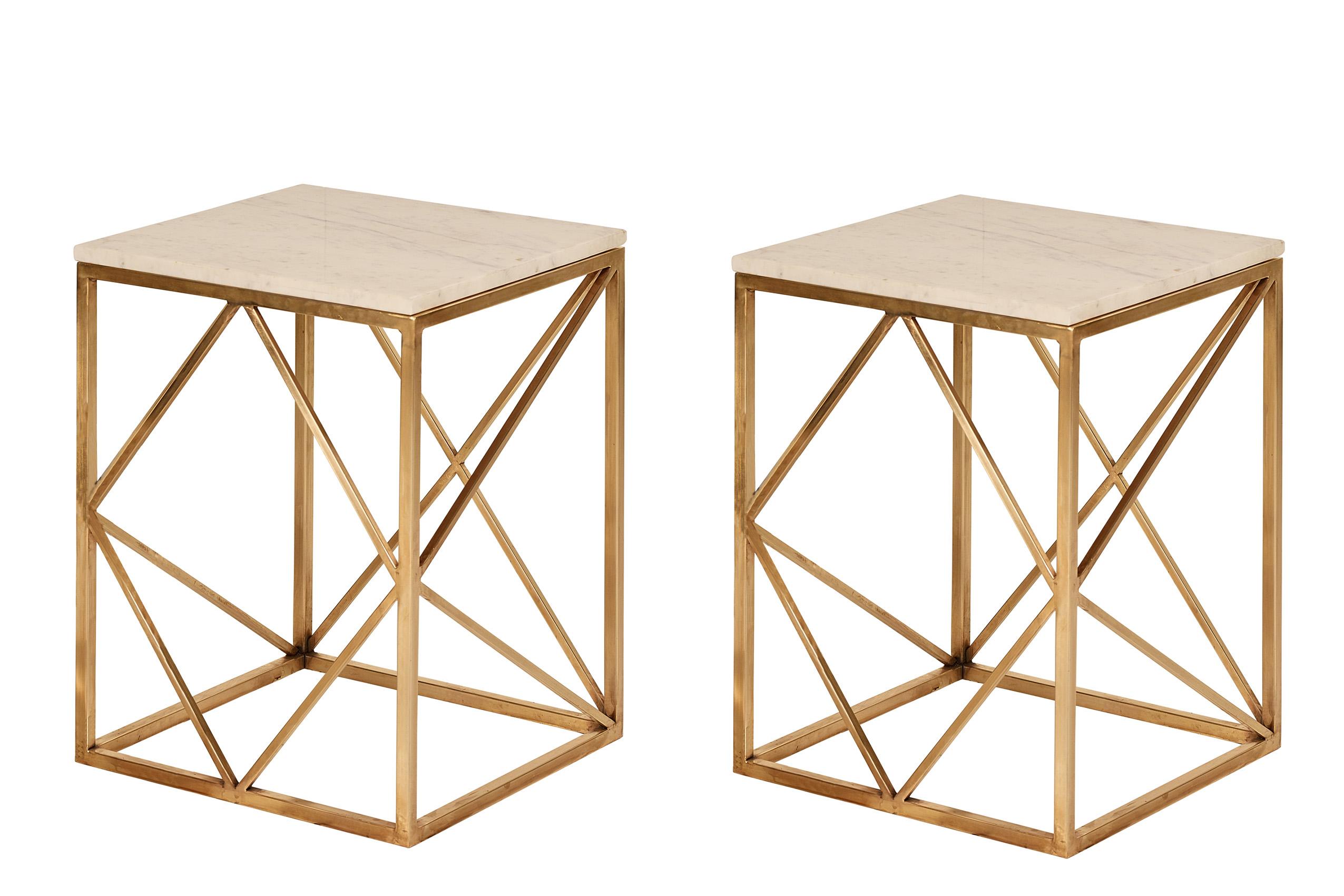 Contemporary, Modern End Table Set EIP-15625-Set EIP-15625-Set -2 in Gold 