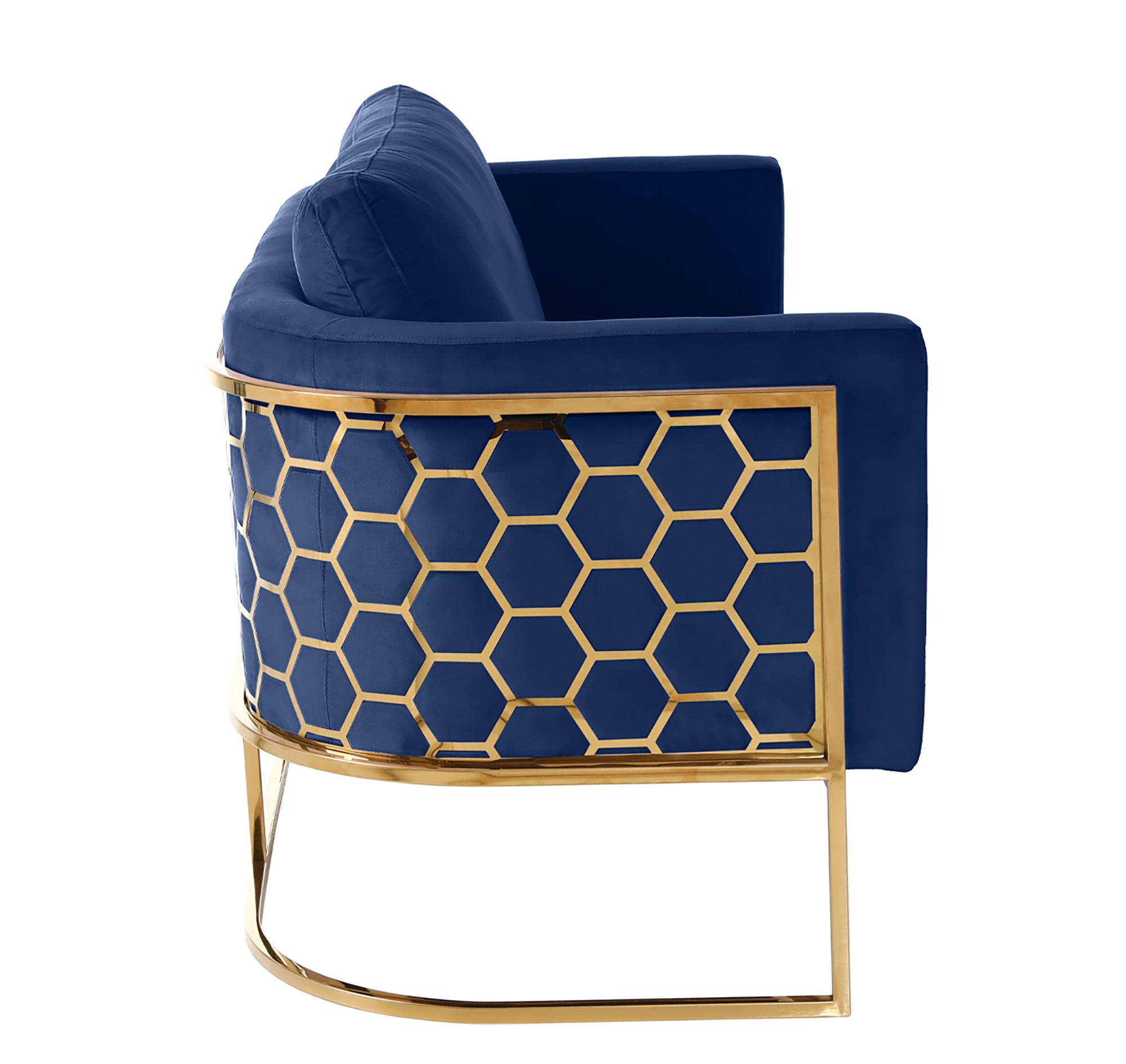 

        
Meridian Furniture CASA 692Navy-L Loveseat Navy blue/Gold Velvet 094308254739
