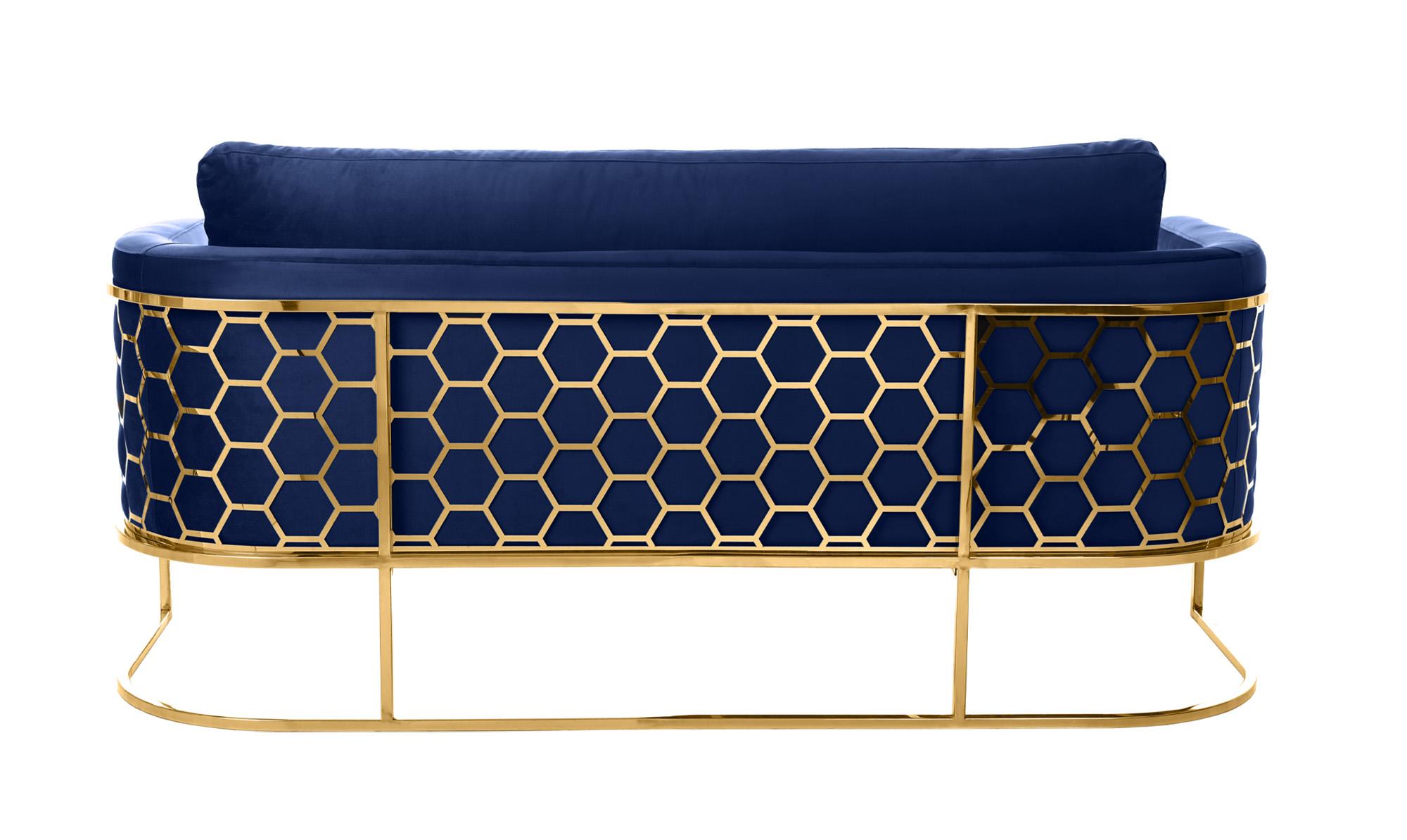 

        
Meridian Furniture CASA 692Navy-S-Set-2 Sofa Set Navy blue/Gold Velvet 094308254722
