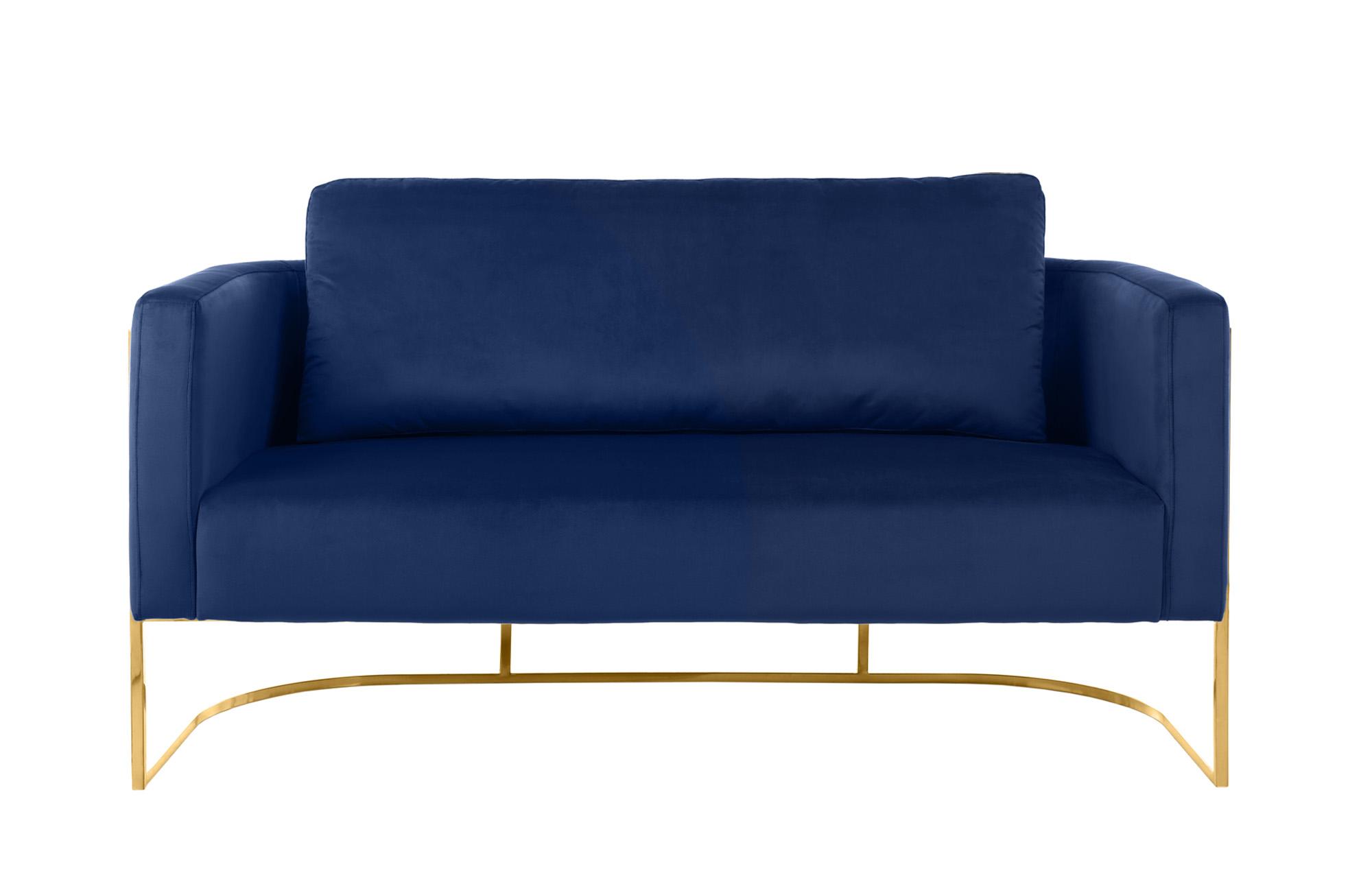 

    
 Shop  Glam Gold & Navy Velvet Sofa Set 3Pcs CASA 692Navy-S Meridian Contemporary
