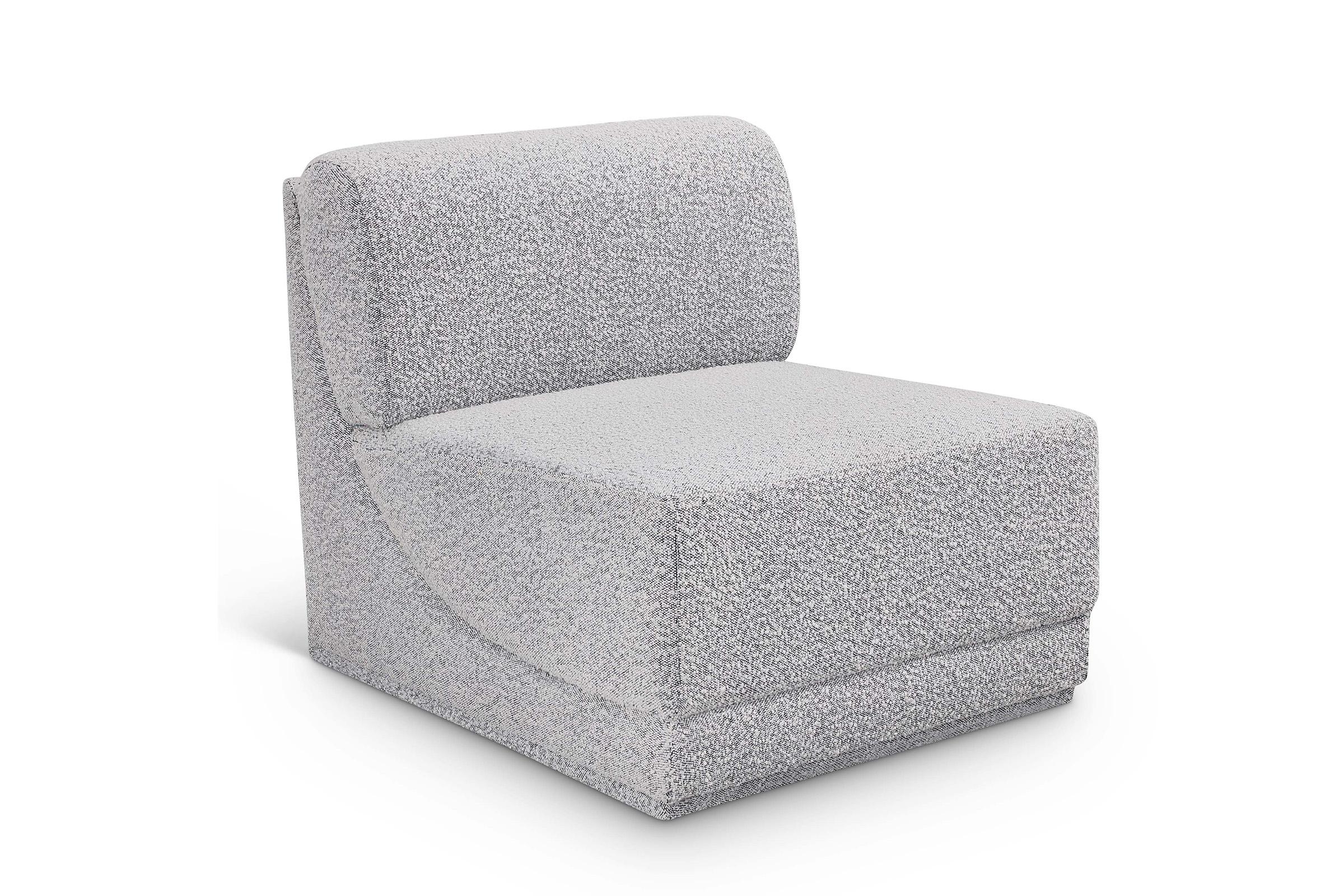 Contemporary, Modern Armless Chair Ollie 118Grey-Armless 118Grey-Armless in Gray 