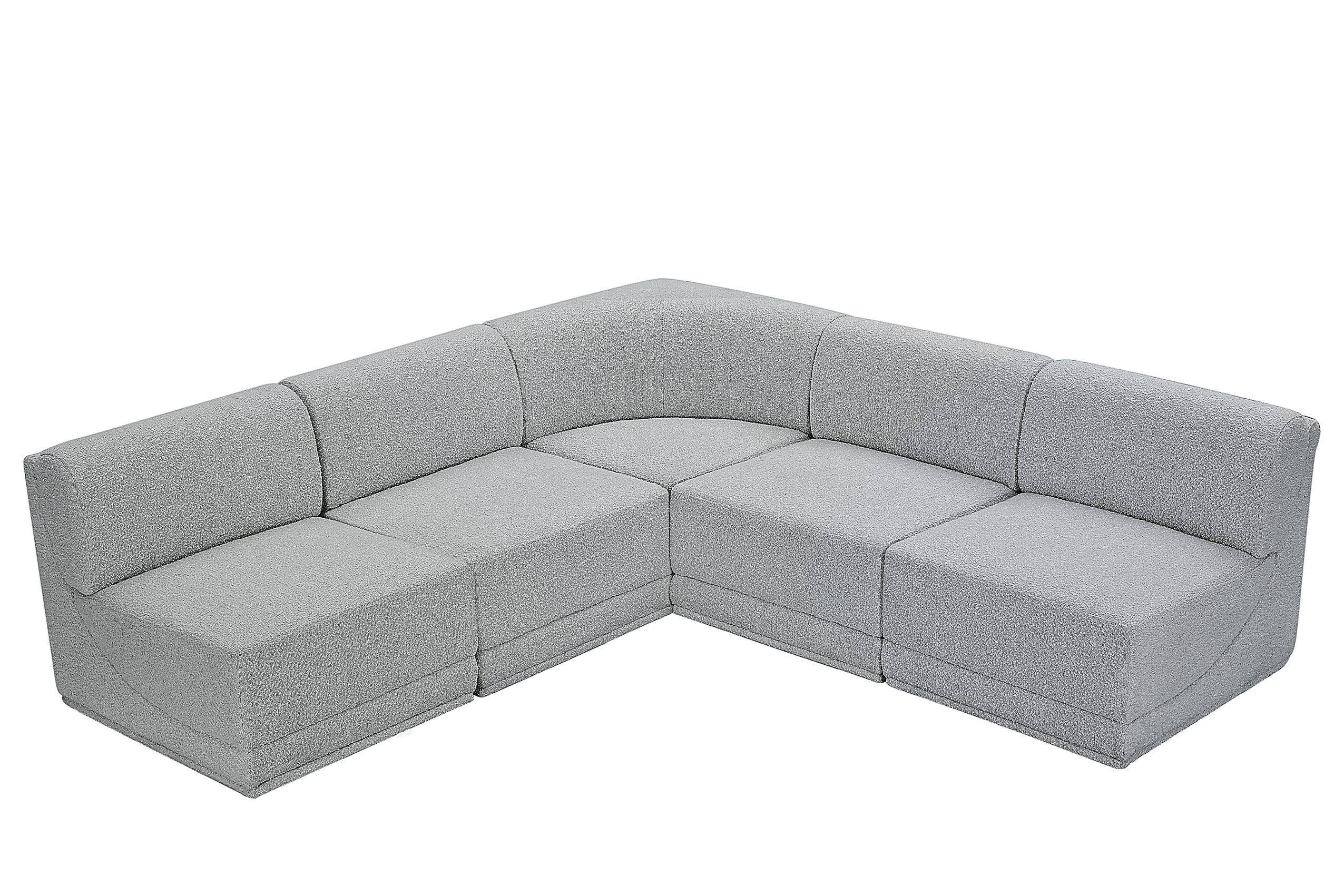 

        
Meridian Furniture Ollie 118Grey-Sec5C Modular Sectional Gray Boucle 094308305684

