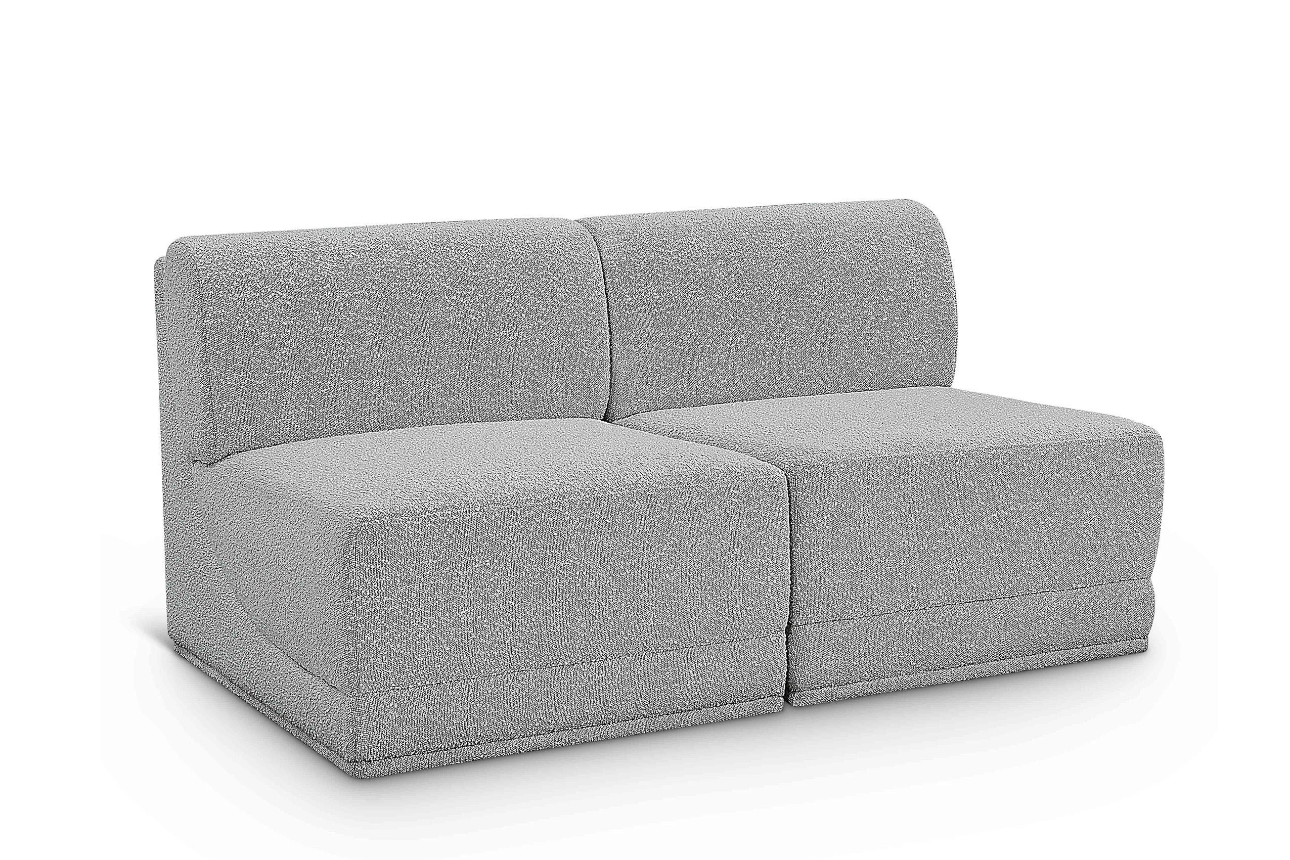 

    
Glam Gray Boucle Modular Sofa Ollie 118Grey-S60 Meridian Contemporary Modern
