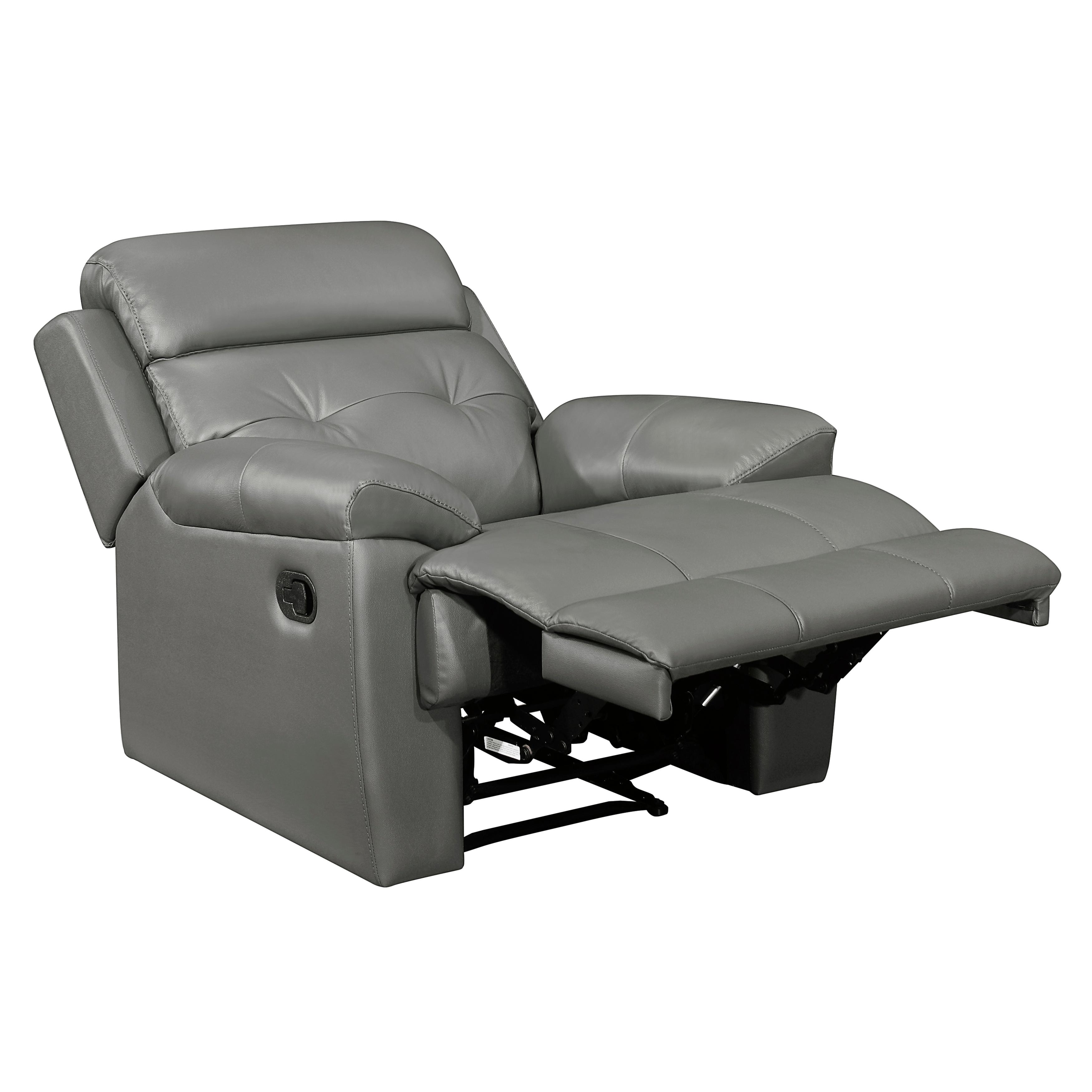 

    
Homelegance 9529GRY-1 Lambent Reclining Chair Gray 9529GRY-1

