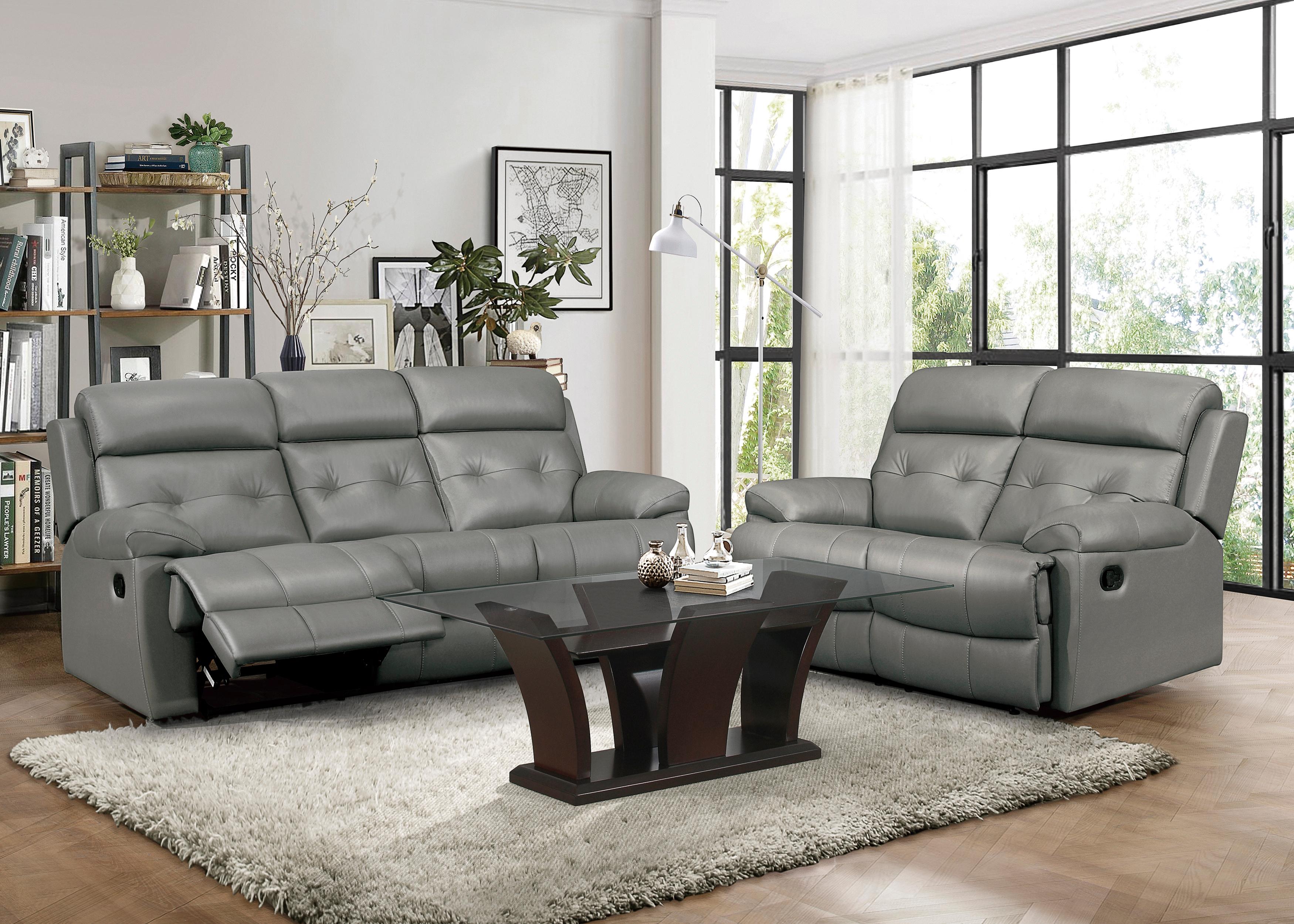 

                    
Homelegance 9529GRY-2 Lambent Reclining Loveseat Gray Leather Purchase 
