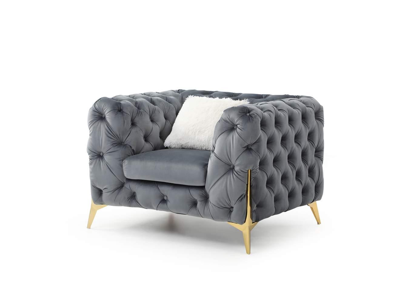 

    
Glam Gray Velvet Arm Chair Set 2Pcs MODERNO Galaxy Home Contemporary Modern
