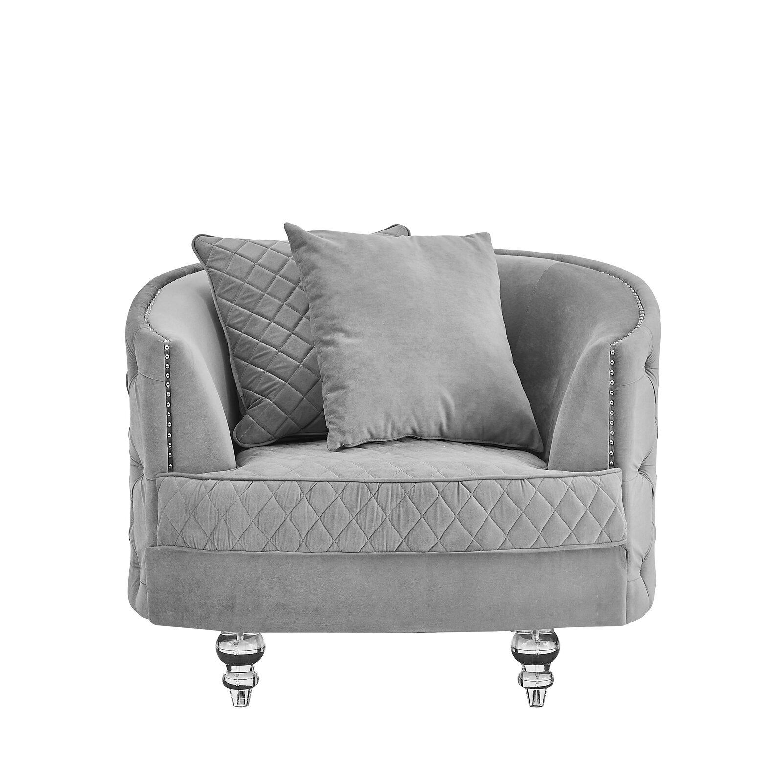 

    
Galaxy Home Furniture SASHA Arm Chair Set Gray GHF-808857834676-Set-2
