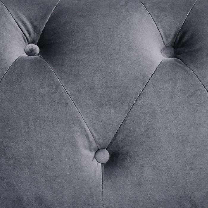 

    
Glam Gray Velvet-Like Fabric Arm Chair Furniture of America CM6240GY-CH Giacomo
