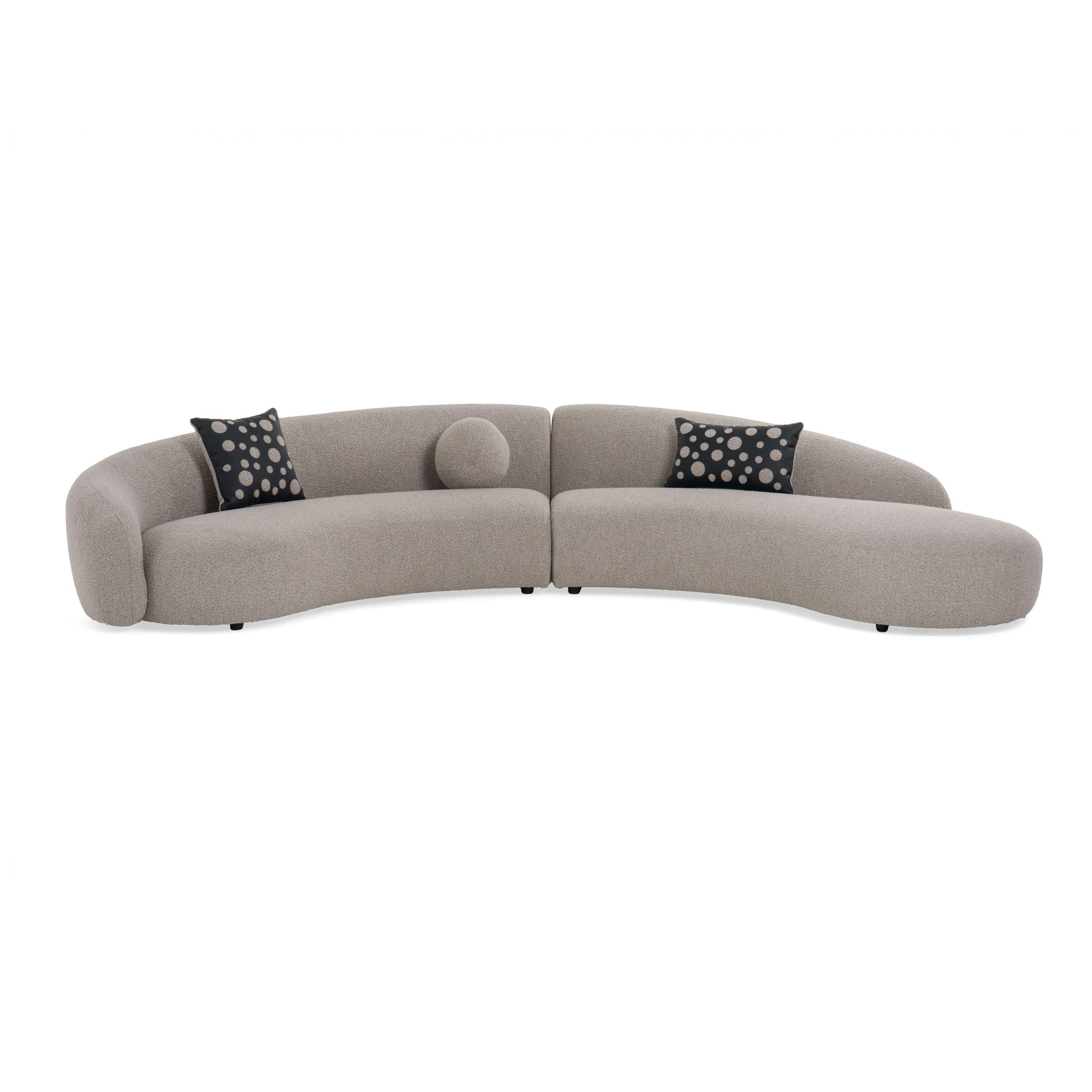 Contemporary, Modern Sectional Sofa Set Allis Sectional Sofa VGOD-ZW-21032-GRY-SECT VGOD-ZW-21032-GRY-SECT in Gray, Black Fabric