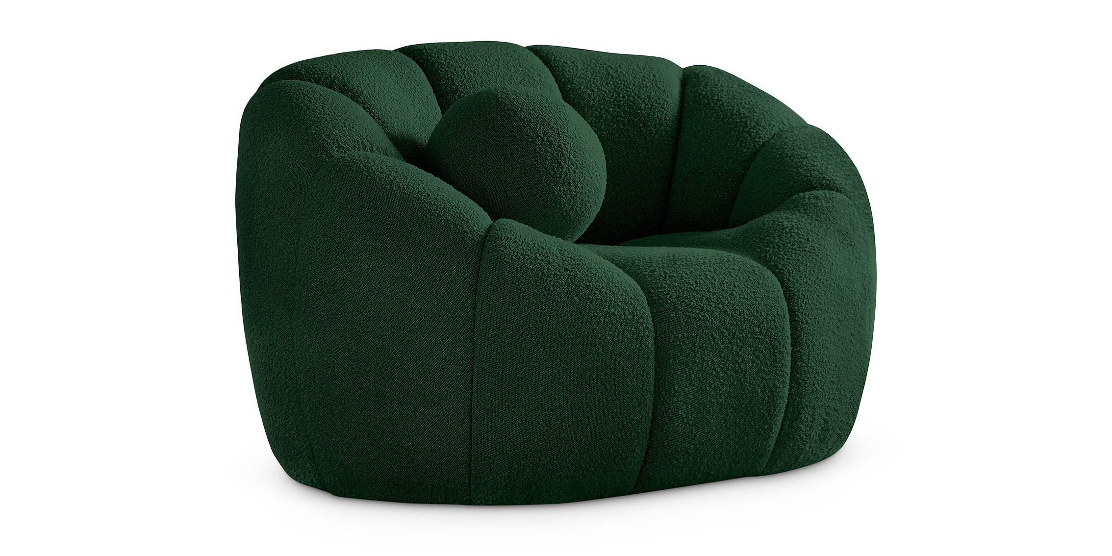 

    
Glam Green Boucle Channel Tufted Chair ELIJAH 644Green-C Meridian Modern
