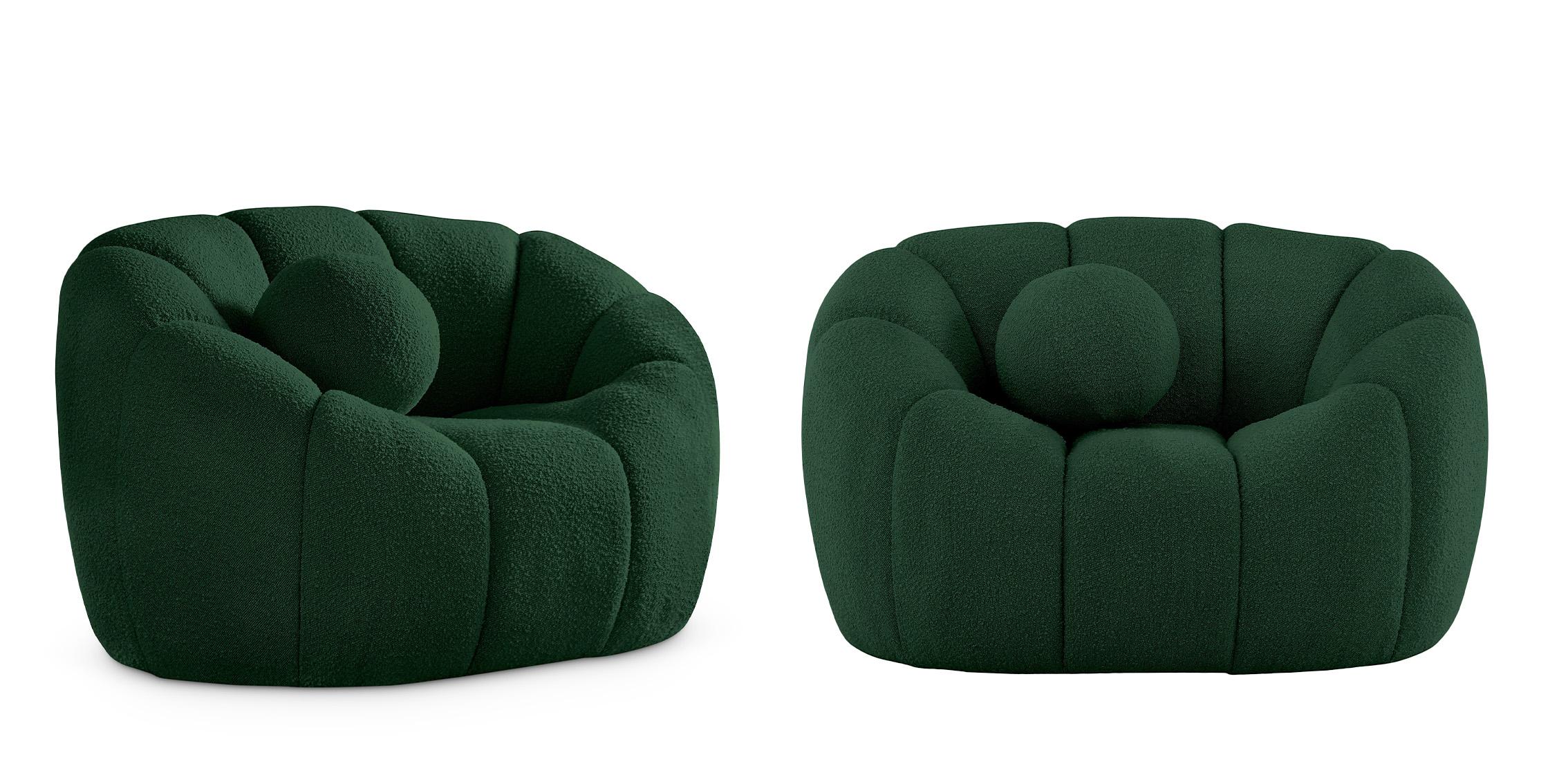 

        
Meridian Furniture ELIJAH 644Green-C Arm Chair Set Green Boucle Fabric 094308266312

