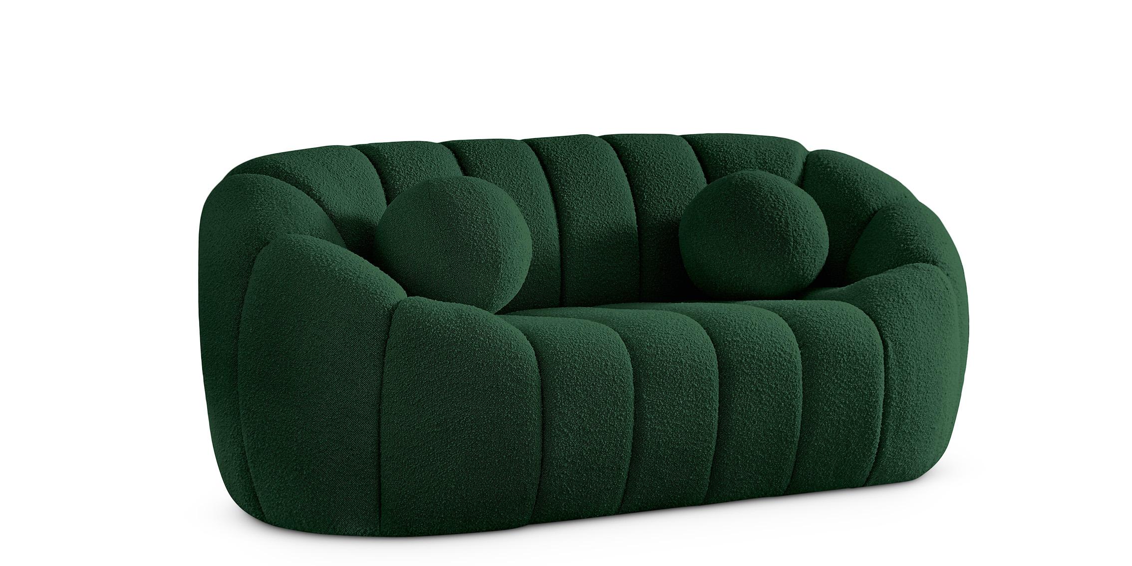 

        
094308266299Glam Green Boucle Channel Tufted Sofa Set 3P ELIJAH 644Green-S Meridian Modern

