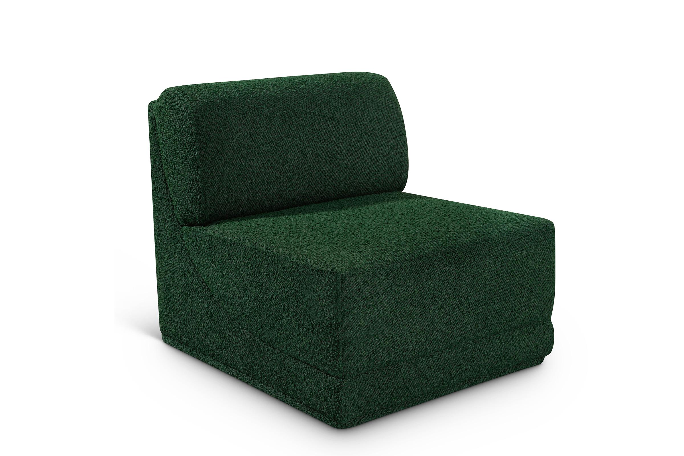 

    
Glam Green Boucle Modular Armless Chair Ollie 118Green-Armless Meridian Modern
