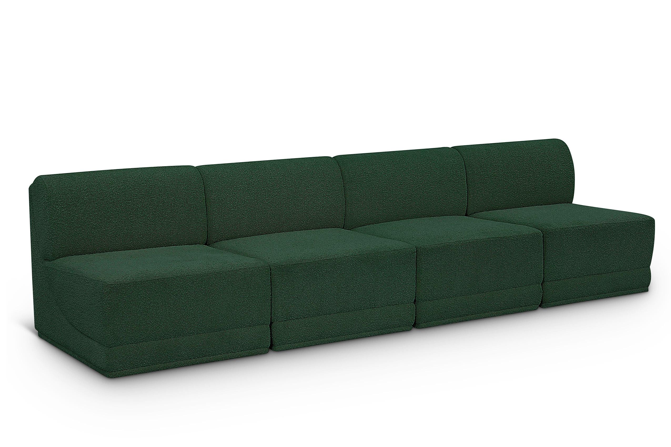 

    
Glam Green Boucle Modular Sofa Ollie 118Green-S120 Meridian Contemporary Modern
