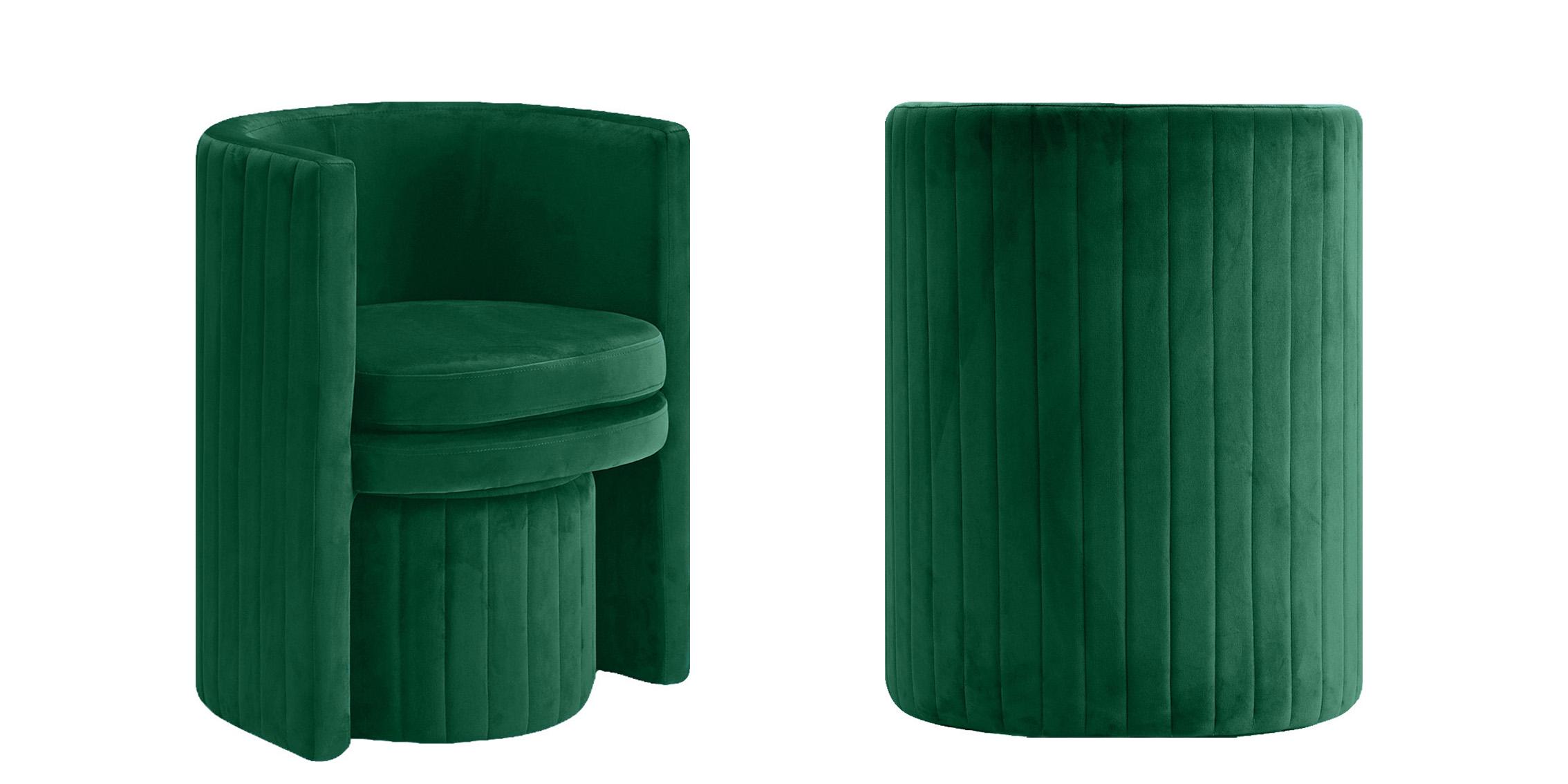 

        
Meridian Furniture SELENA 555Green Arm Chair Set Green Velvet 647899952456
