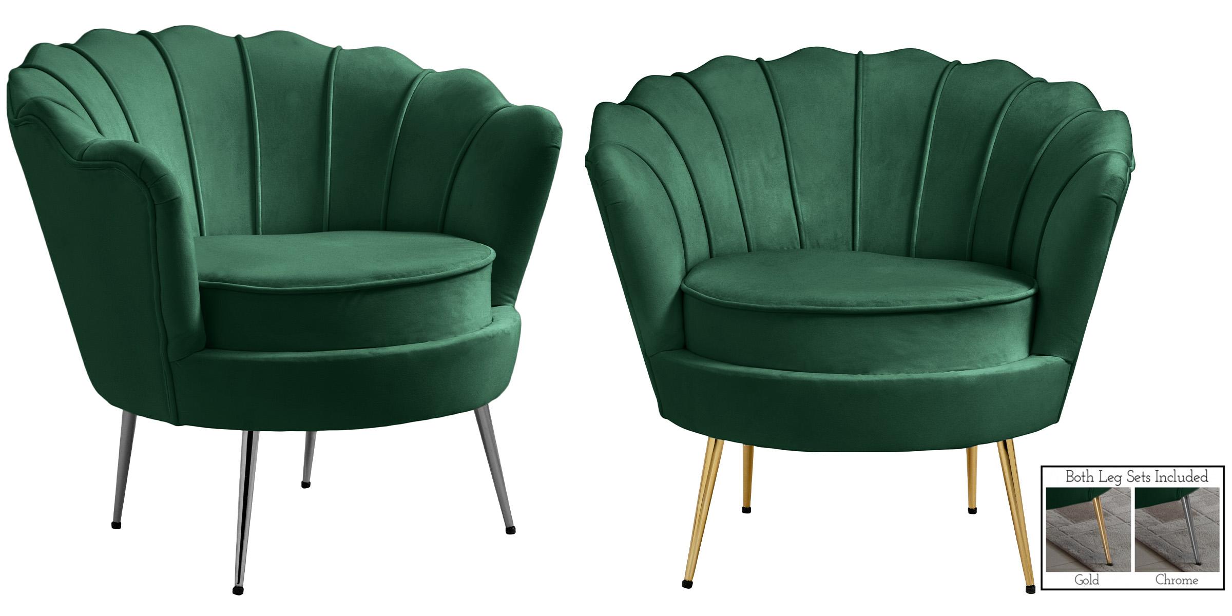 

        
Meridian Furniture GARDENIA 684Green Arm Chair Green Velvet 094308257280
