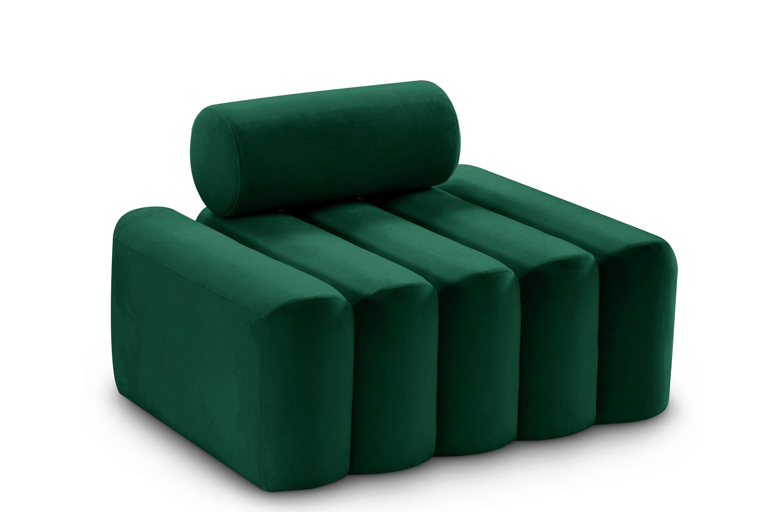

    
Glam GREEN Velvet Channel Tufted Chair Melody 647Green-C Meridian Contemporary
