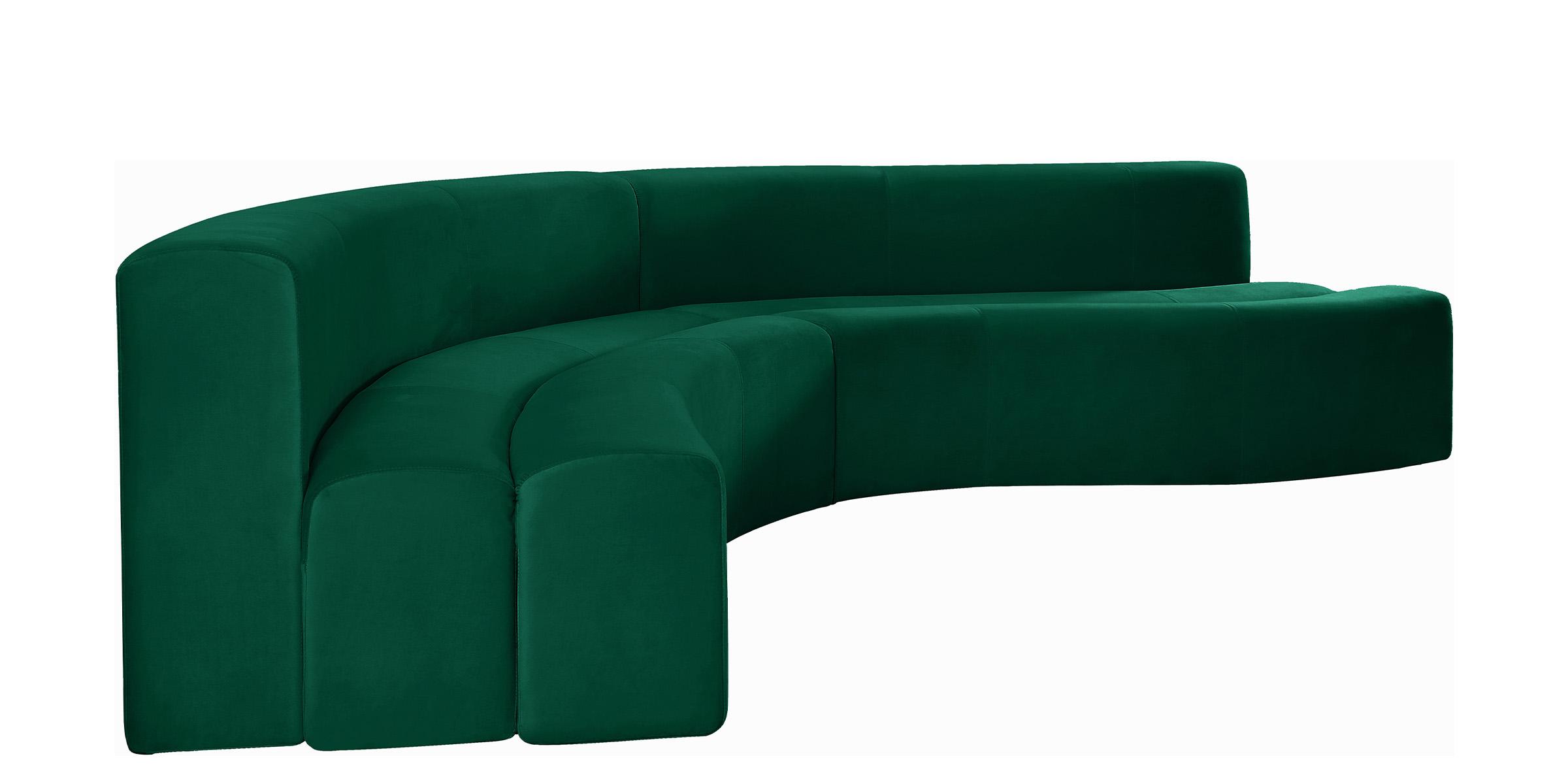 

    
Glam GREEN Velvet Channel Tufted Sectional Curl 624Green Meridian Contemporary
