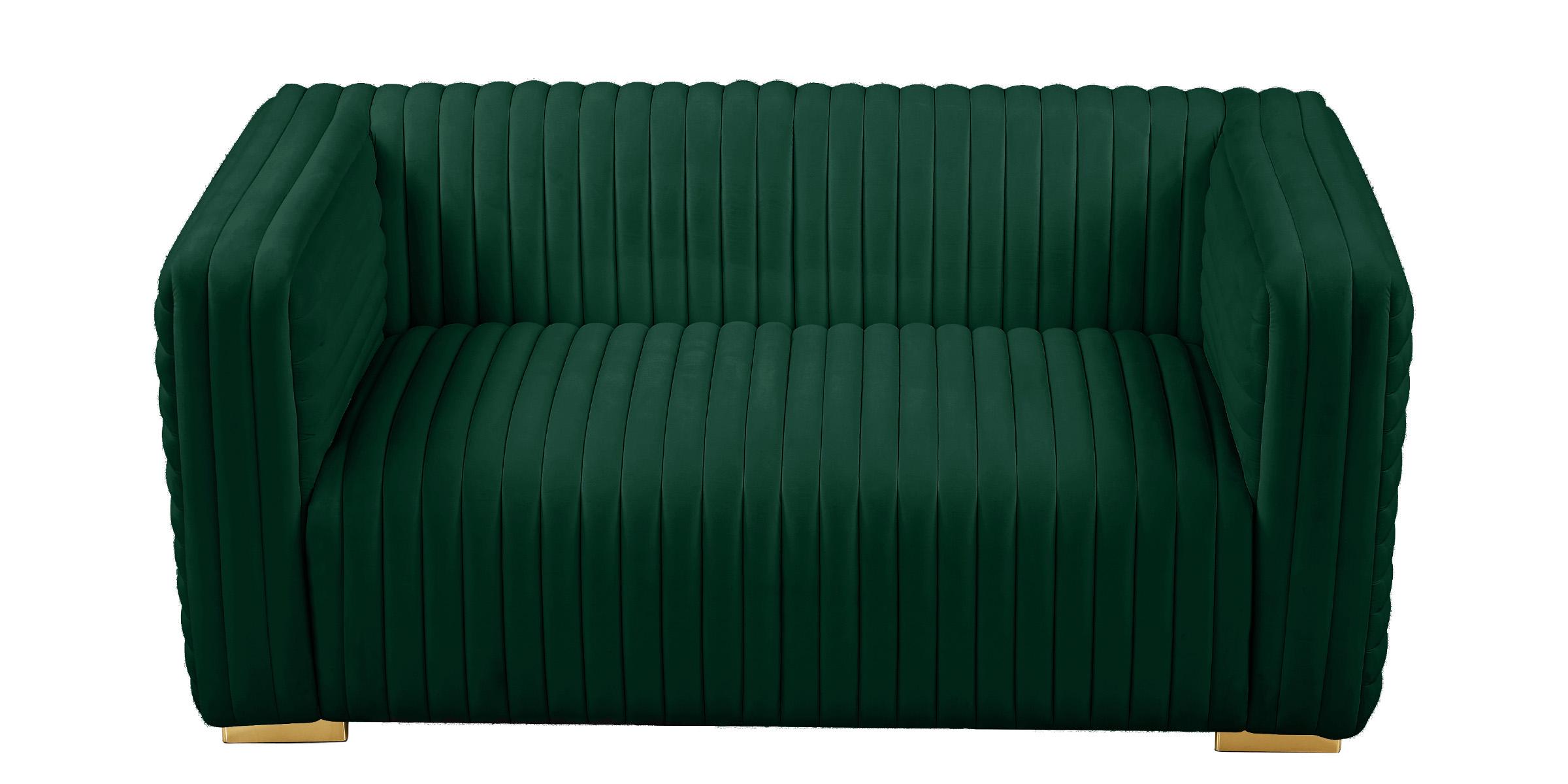 

    
 Order  Glam GREEN Velvet Channel Tufted Sofa Set 3Pcs Ravish 640Green Meridian Modern
