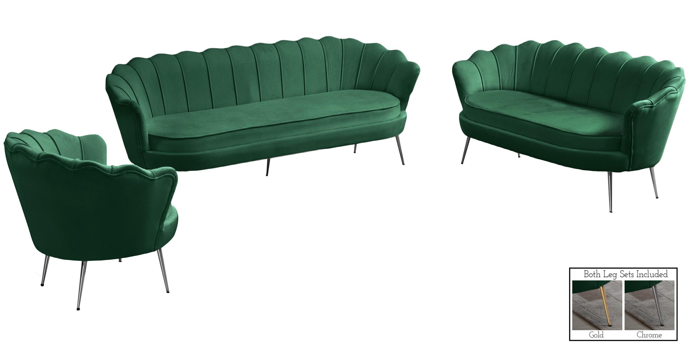 

        
Meridian Furniture GARDENIA 684Green Sofa Set Green Velvet 094308257266
