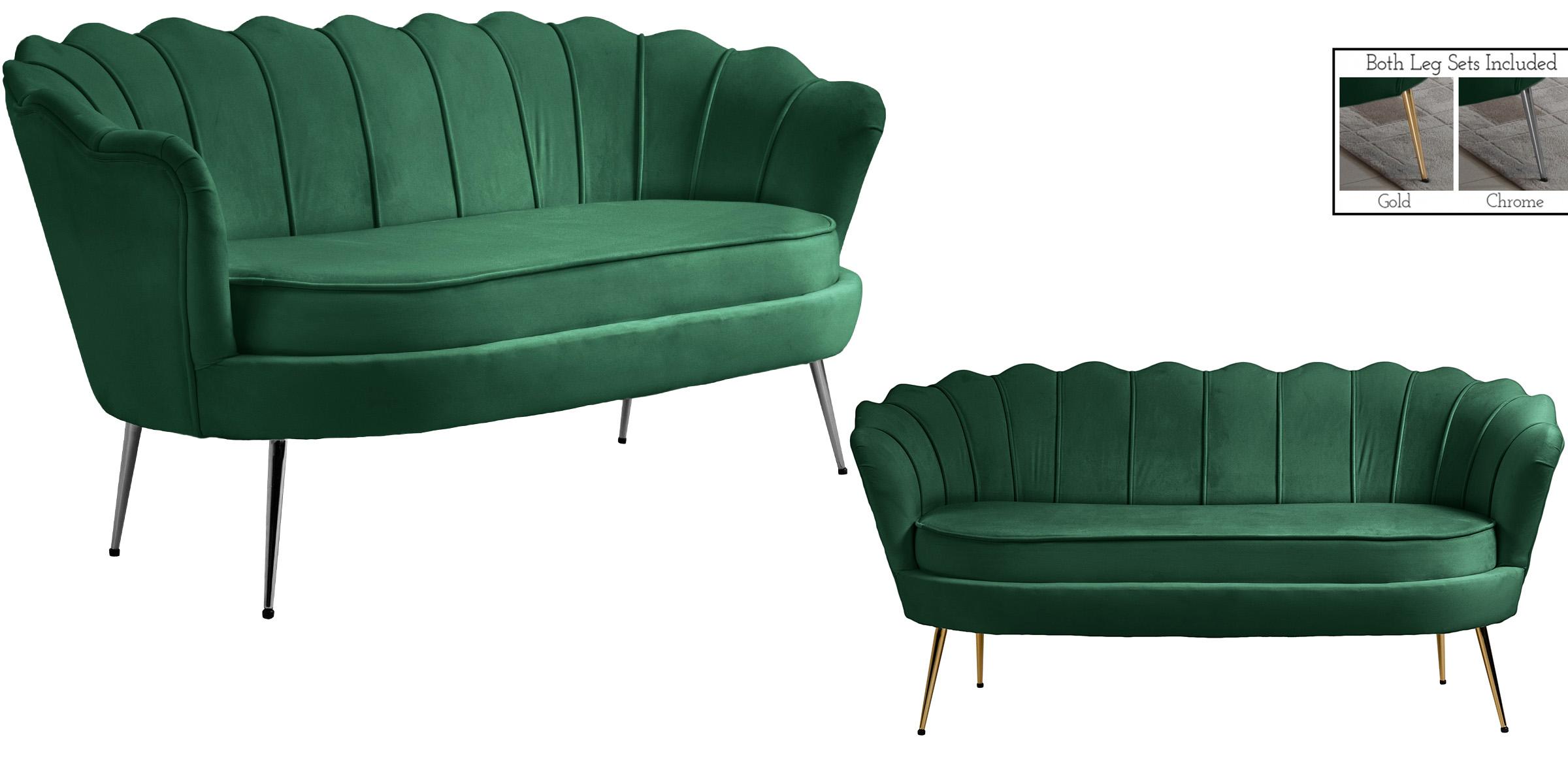 

    
 Shop  Glam GREEN Velvet Channel Tufted Sofa Set 3P GARDENIA 684Green Meridian Modern
