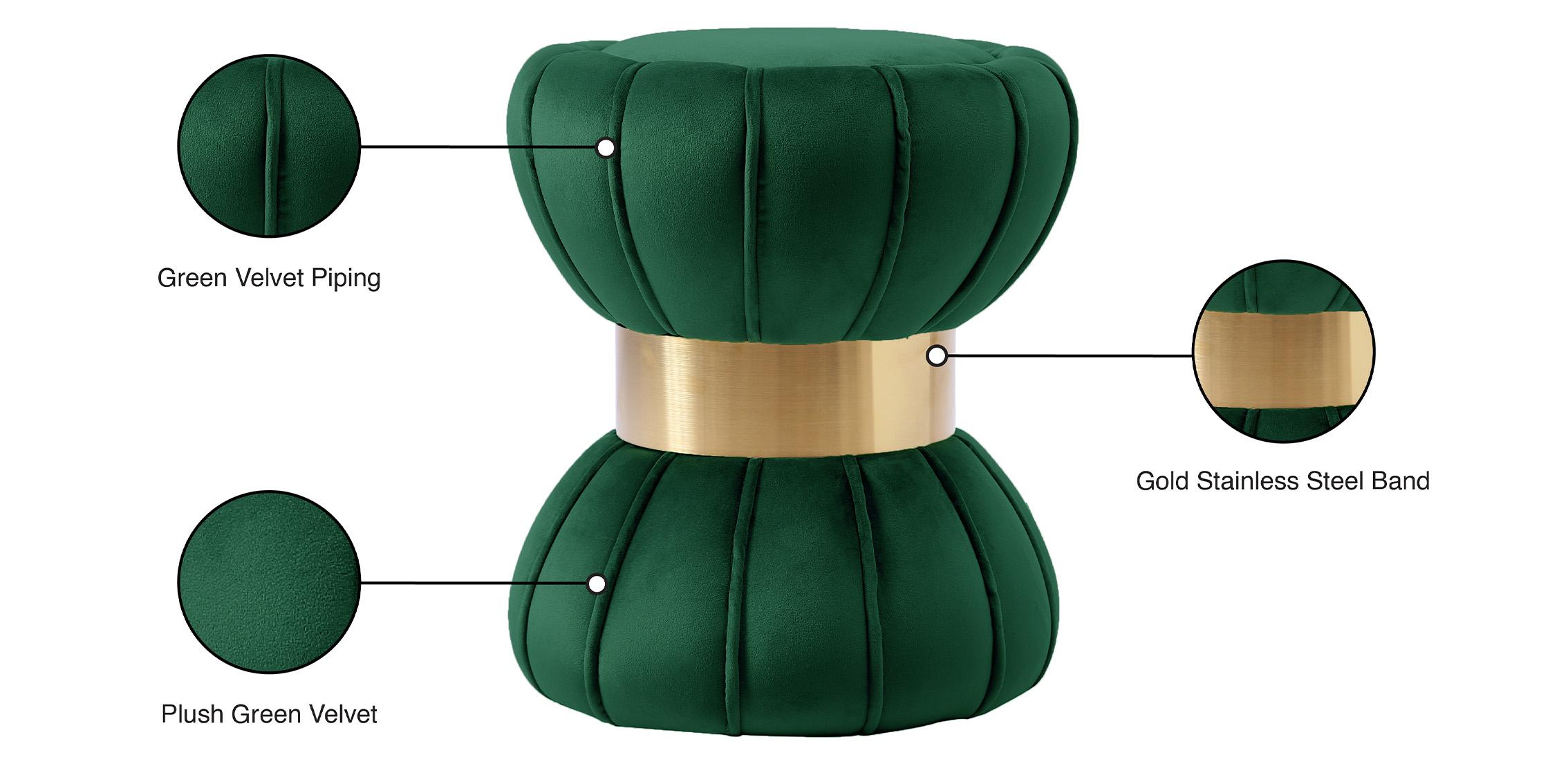 

        
Meridian Furniture VINO 145Green Ottoman Set Green Velvet 704831400502
