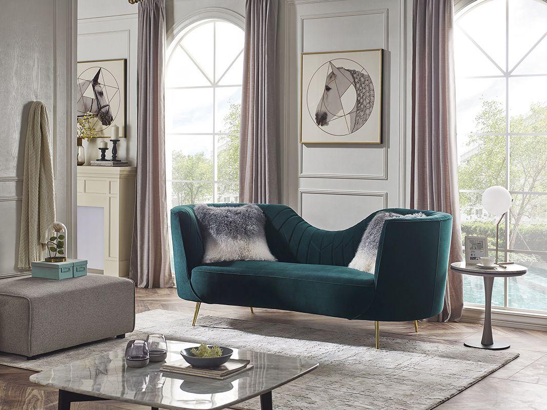 

    
Glam Green Velvet Sofa Divani Casa Loretta VIG Modern Contemporary
