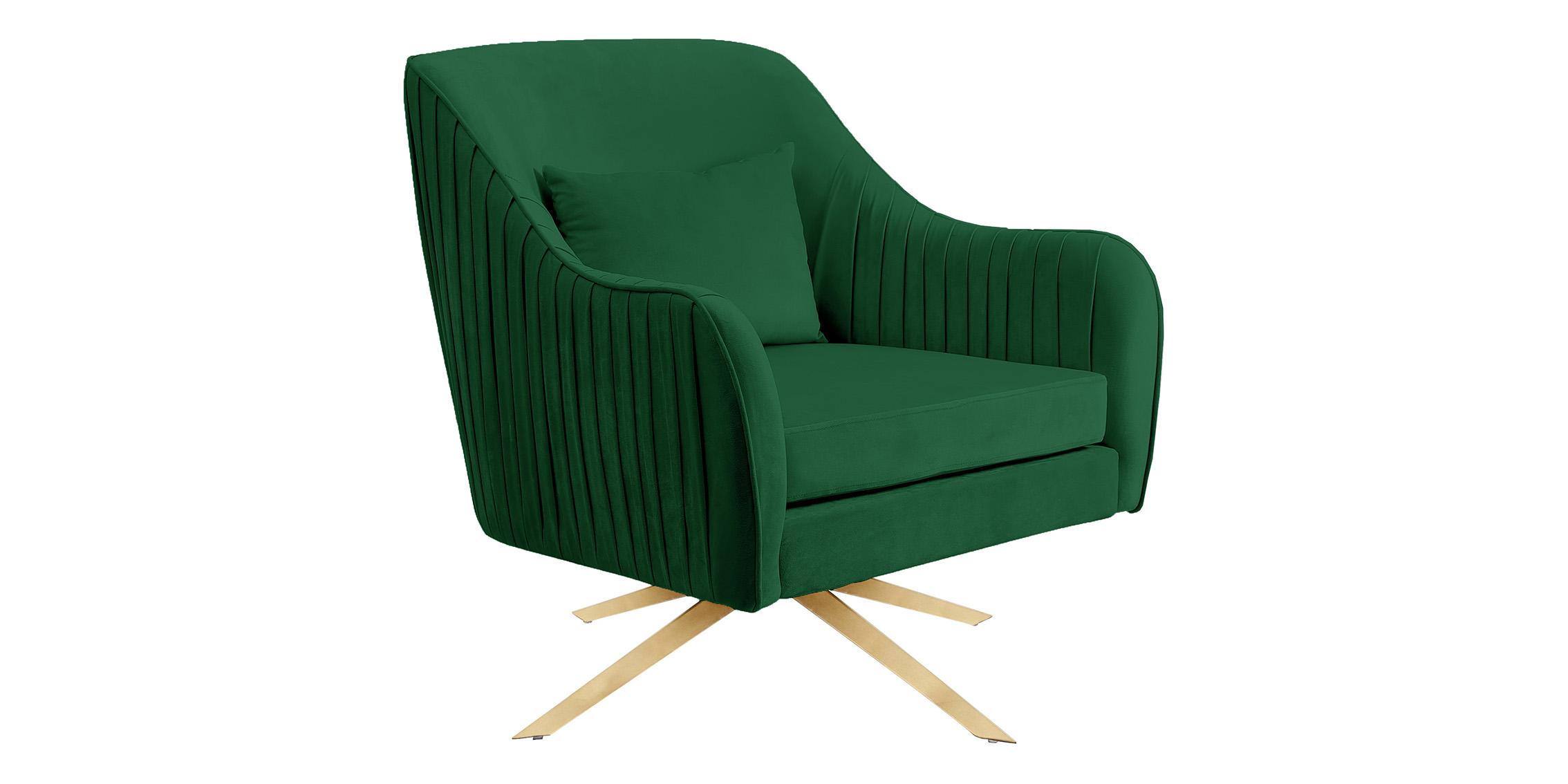 

    
Glam Green Velvet Swivel Chair PALOMA 585Green Meridian Contemporary Modern
